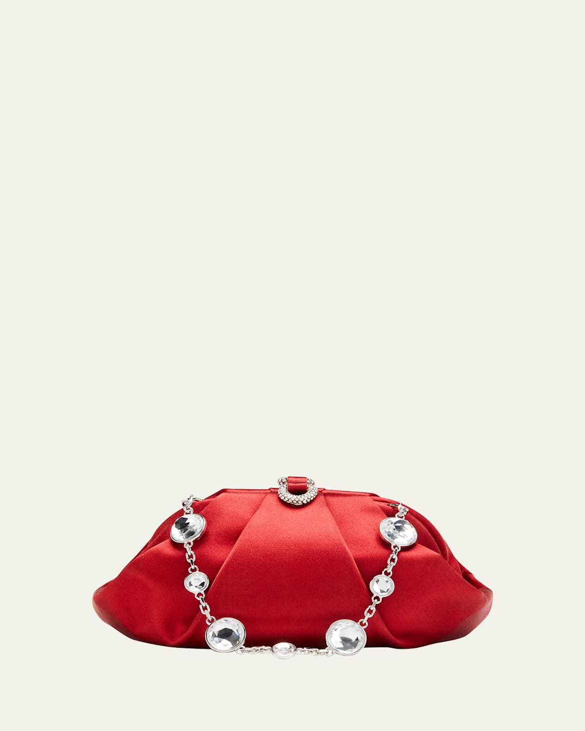 Gemma Crystal Satin Clutch Bag
