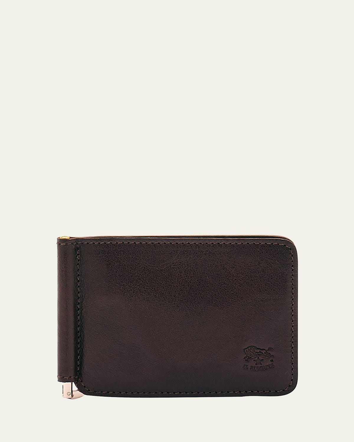 Men's Leather Bifold Wallet w/ Money Clip