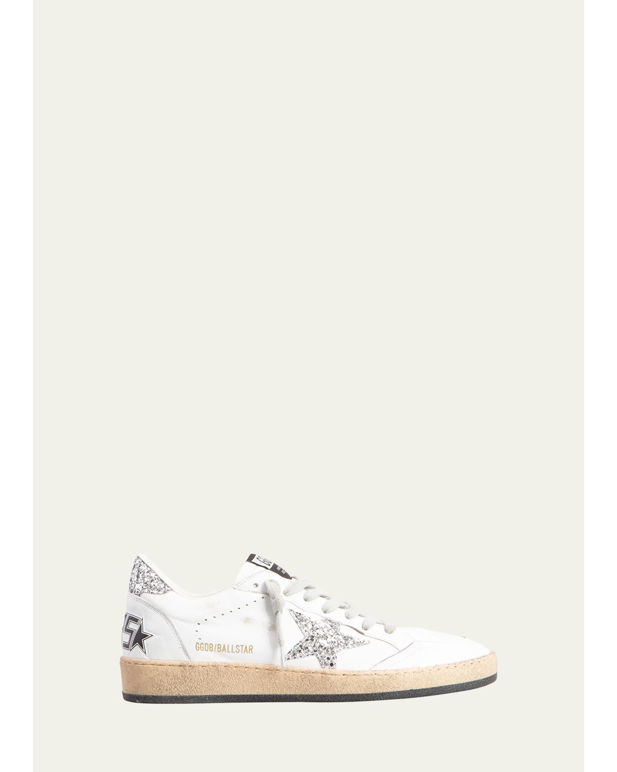 Ball Star Leather Glitter Sneakers