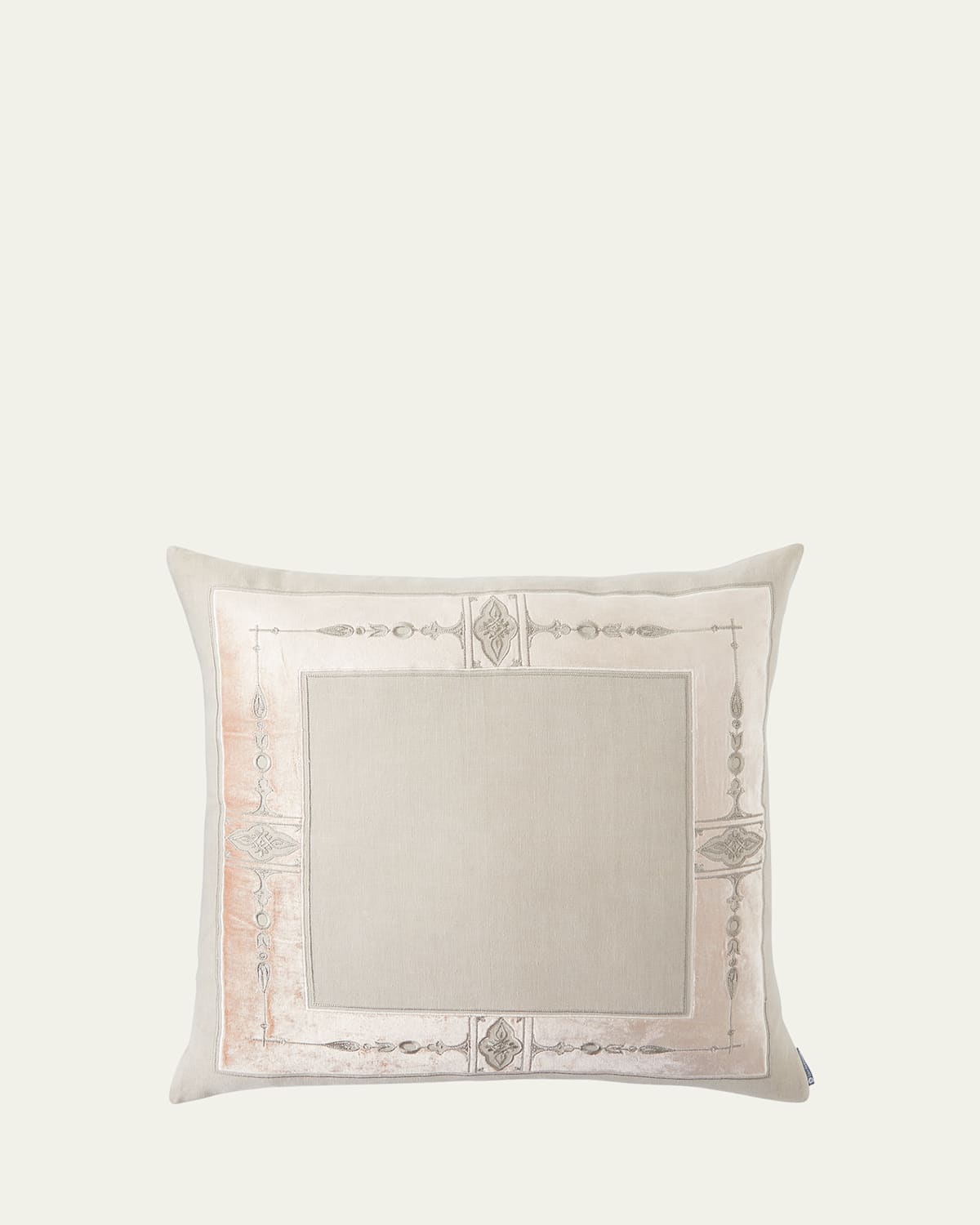 Lili Alessandra Cairo 28" Euro Pillow In Naturalsalmon