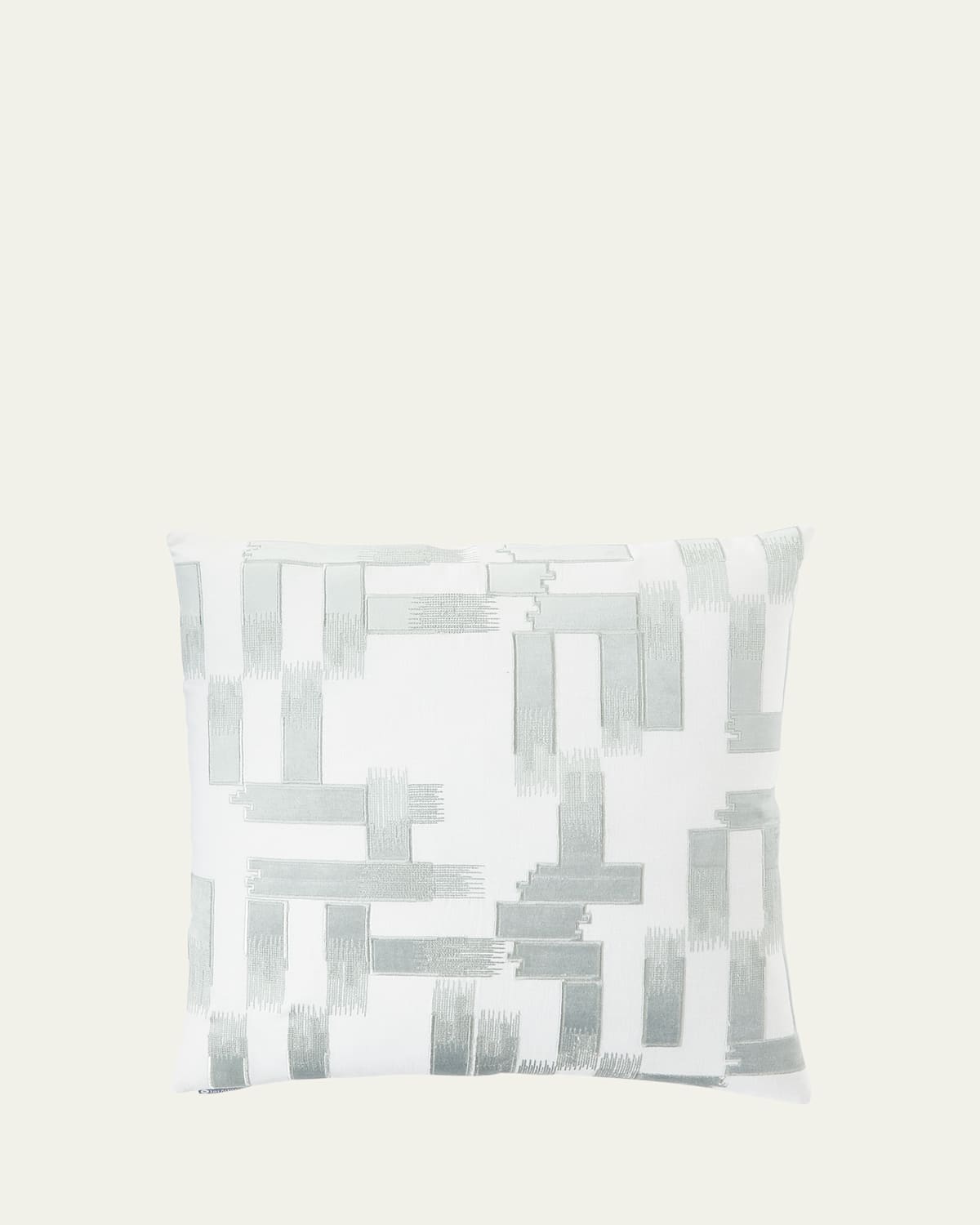 Lili Alessandra Milo Square Velvet Pillow In Aquamarine
