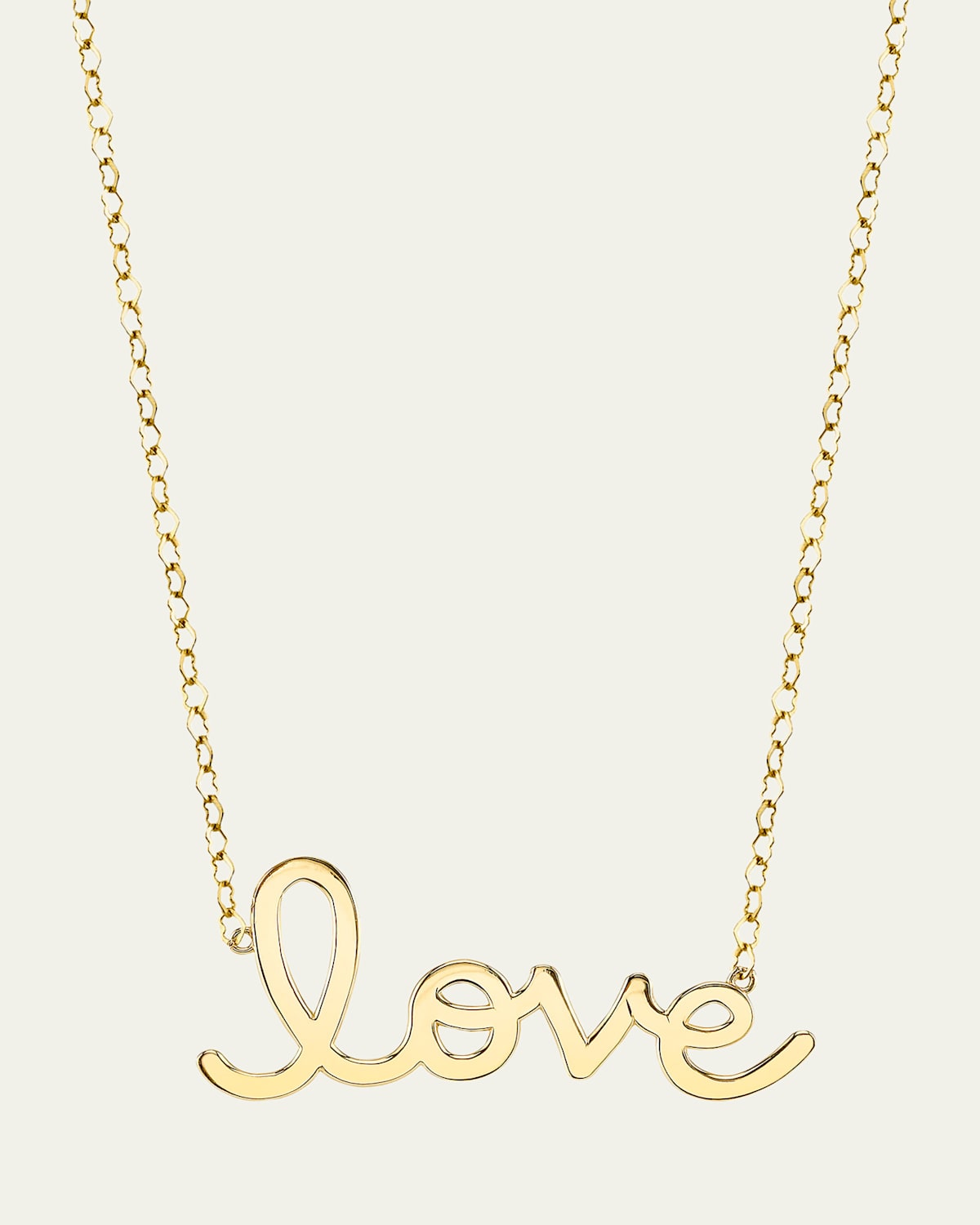 Sydney Evan Yellow Gold Pure Love Necklace with Heart Chain | Thumbnail 4
