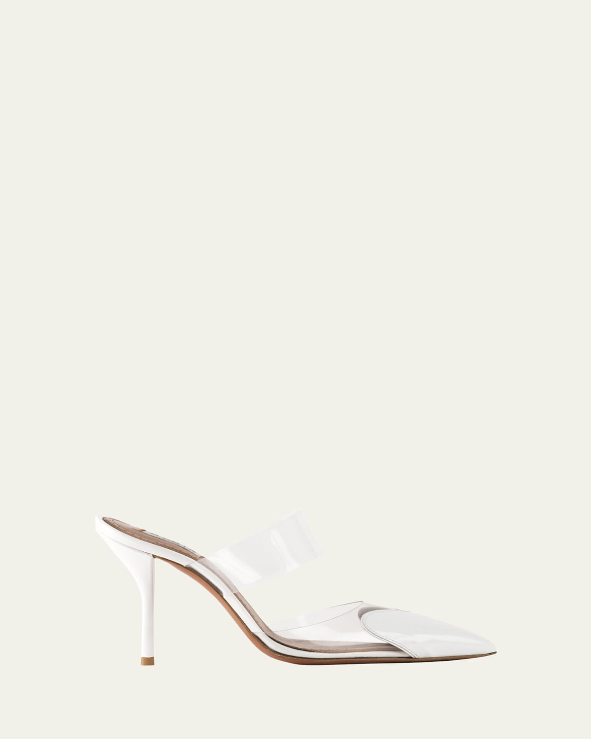 Shop Alaïa Clear Cap-toe Mule Pumps In Blanc