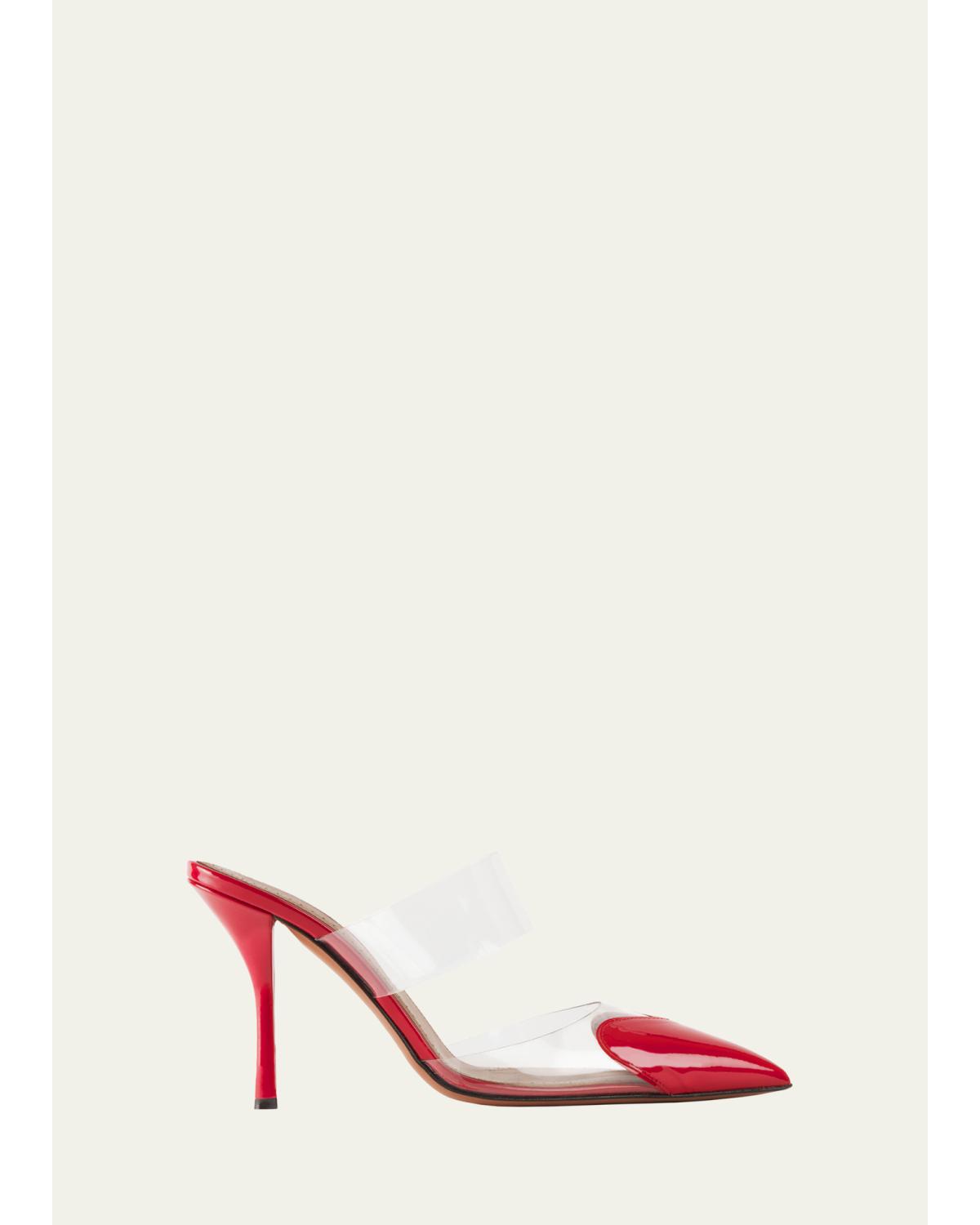 Coeur Clear Cap-Toe Mule Pumps