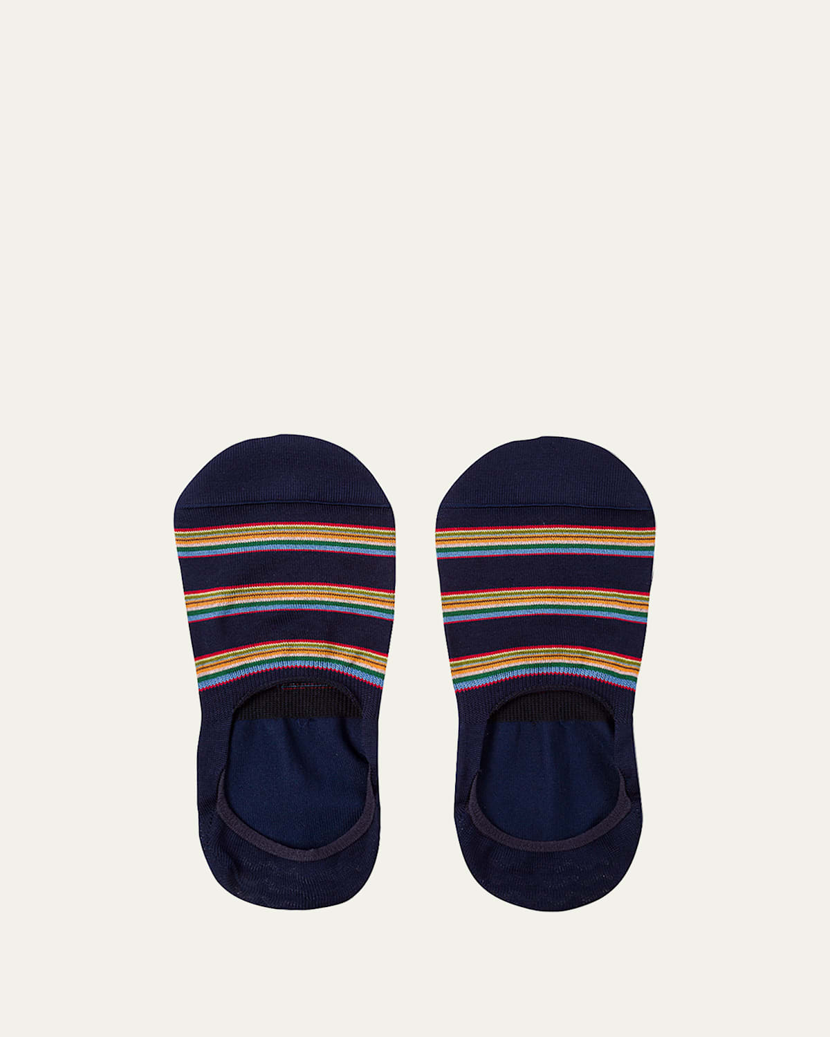 Paul Smith Men's Multiblock No-show Socks W/ Heel Grips In Blue