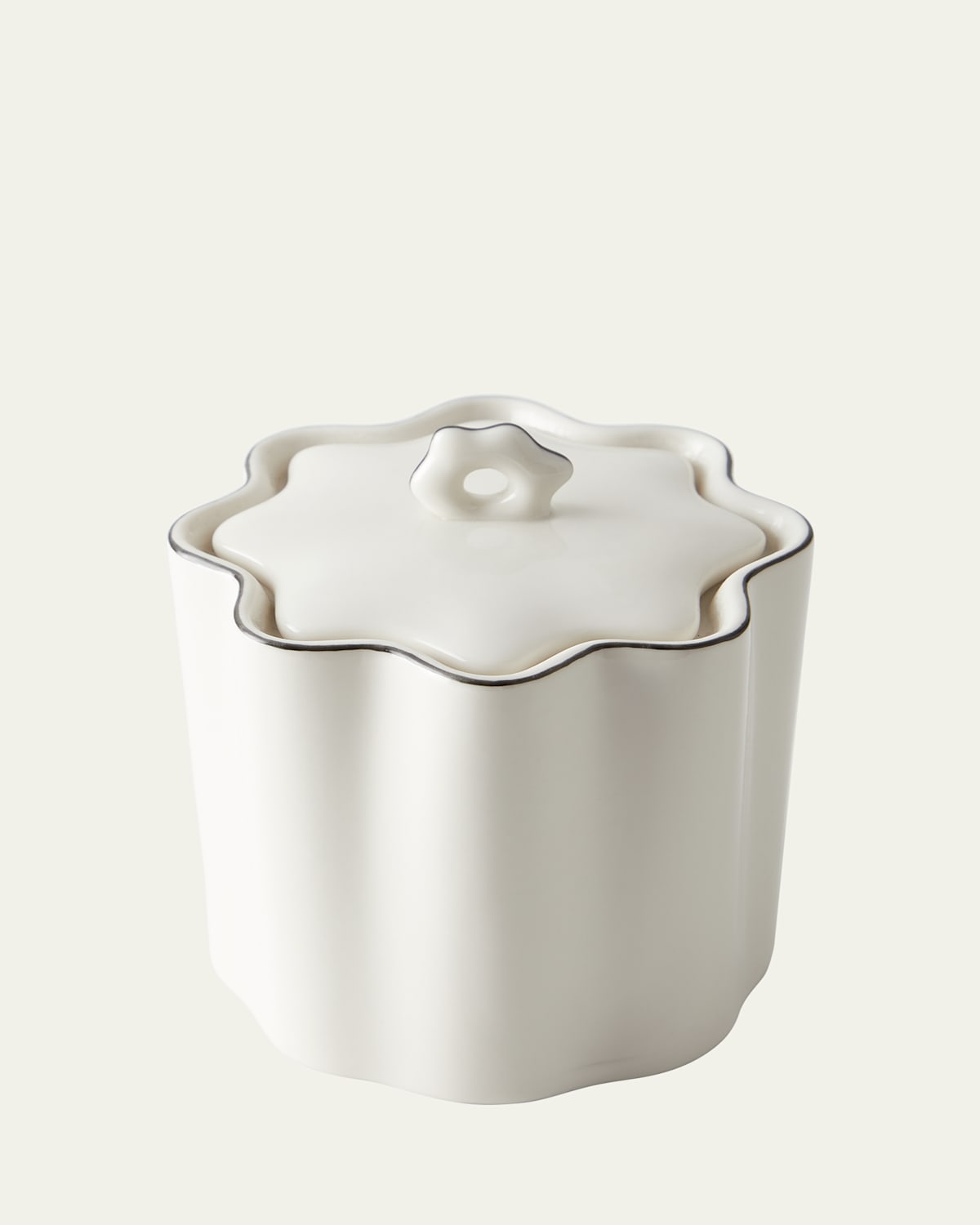 Kassatex Le Marais Cotton Jar In White