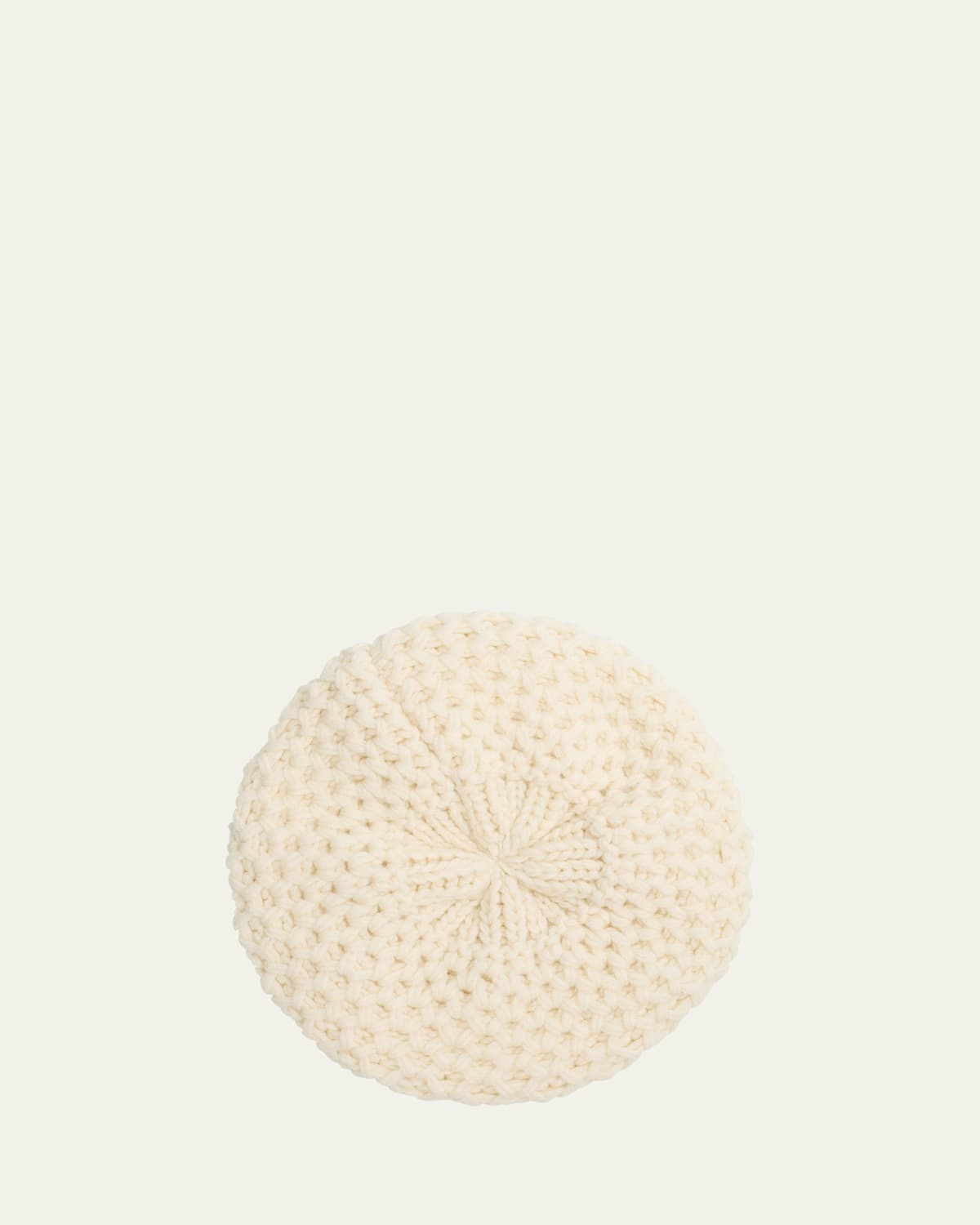 Inverni Cashmere Honeycomb Knit Beanie In White