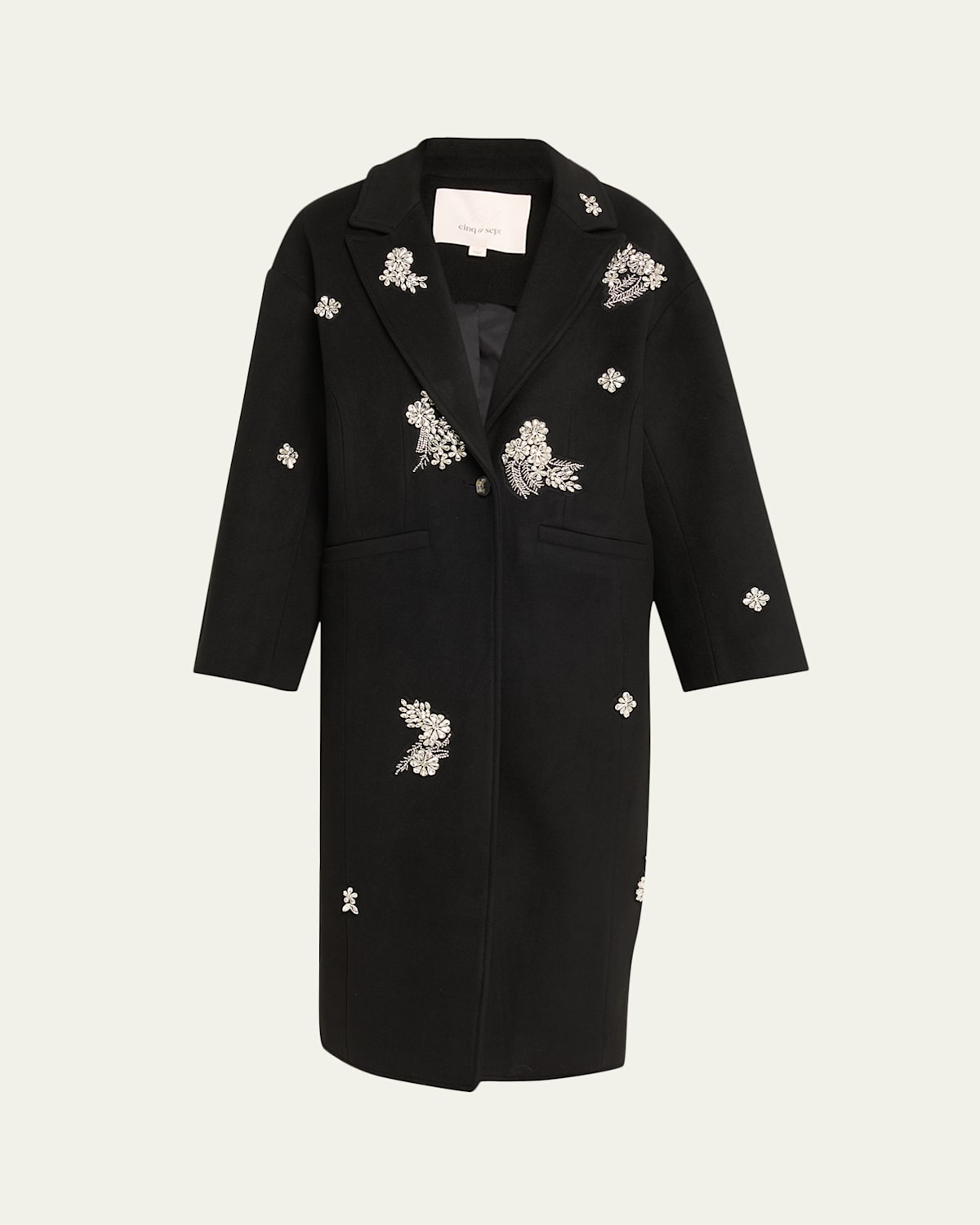 Cinq À Sept Gravis Crystal Ivy Mid-length Coat