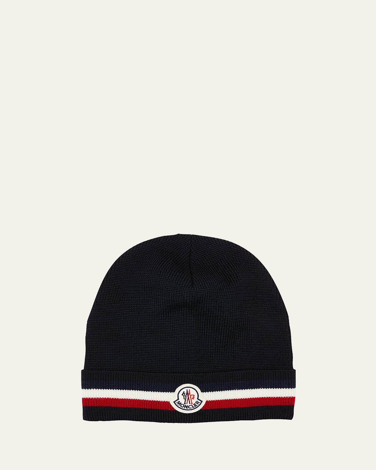 Moncler Men's Tricolor Logo Beanie | Thumbnail 4