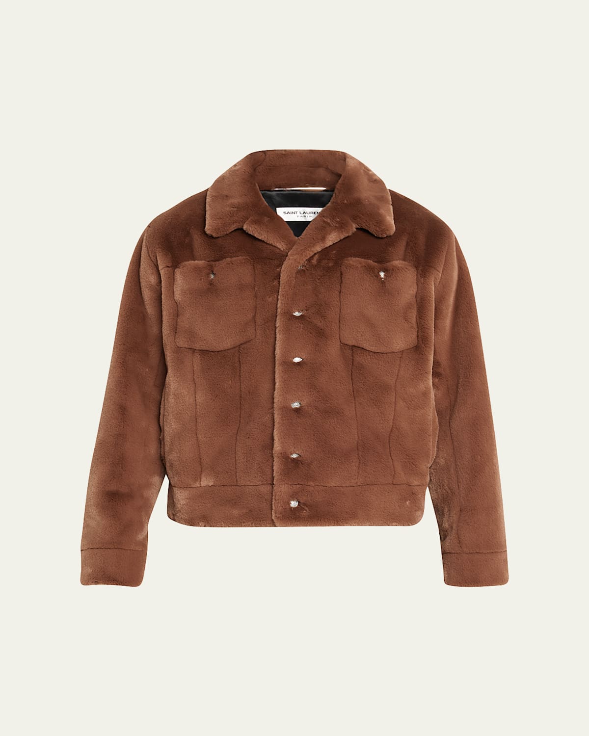 Men's Faux-Fur Jean Jacket