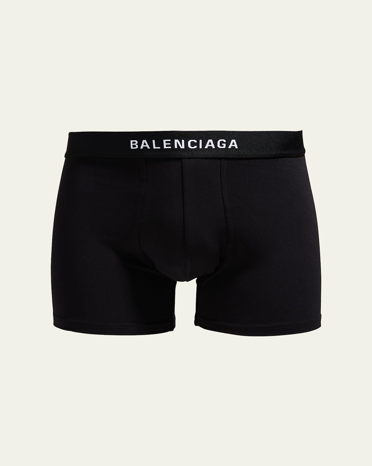 Balenciaga Men's Cotton-Stretch Logo Boxer Briefs