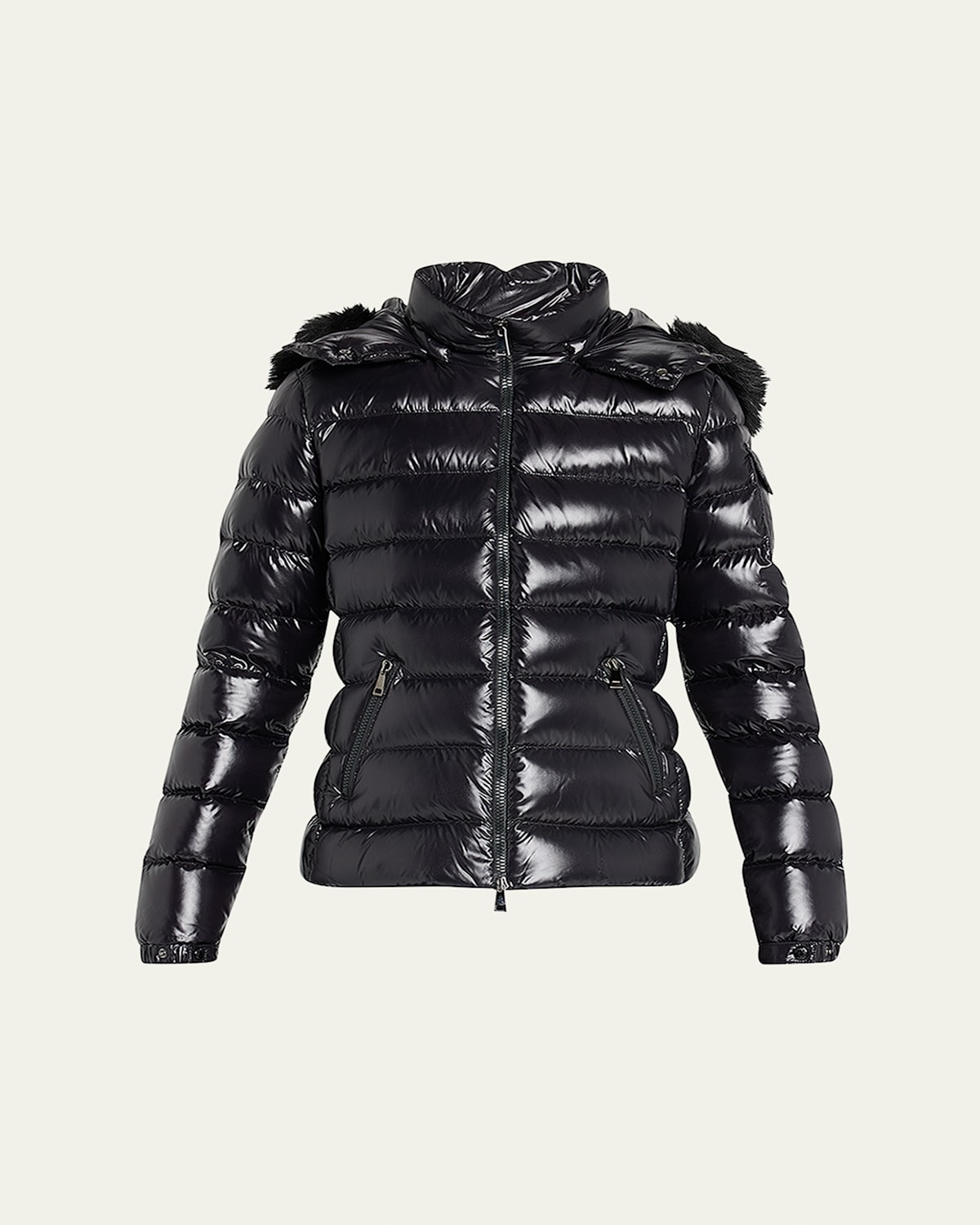 Moncler Bady Water Resistant Down Puffer Jacket In Natural