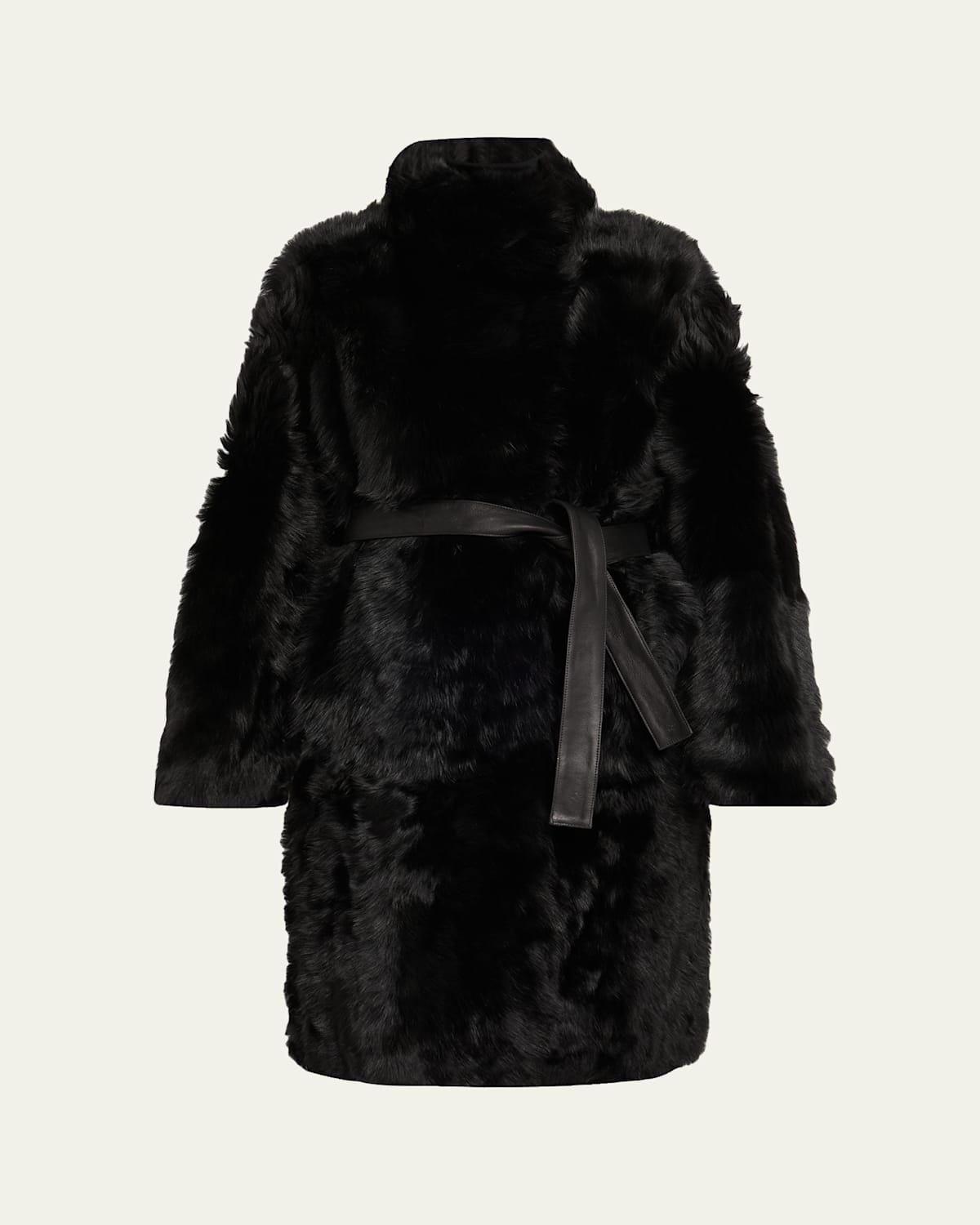 Yves Salomon Toscana Shearling Lamb Coat In Multi