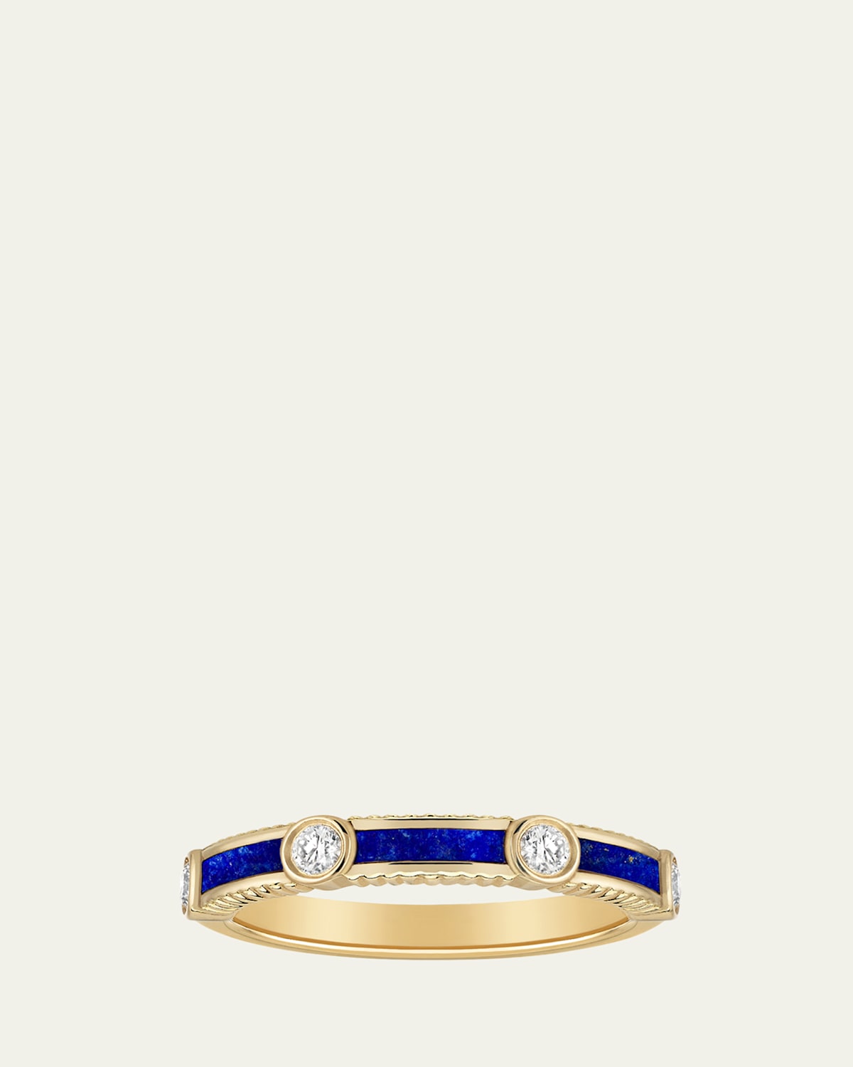Rayon Ring in Lapis Lazuli, Yellow Gold and Diamonds