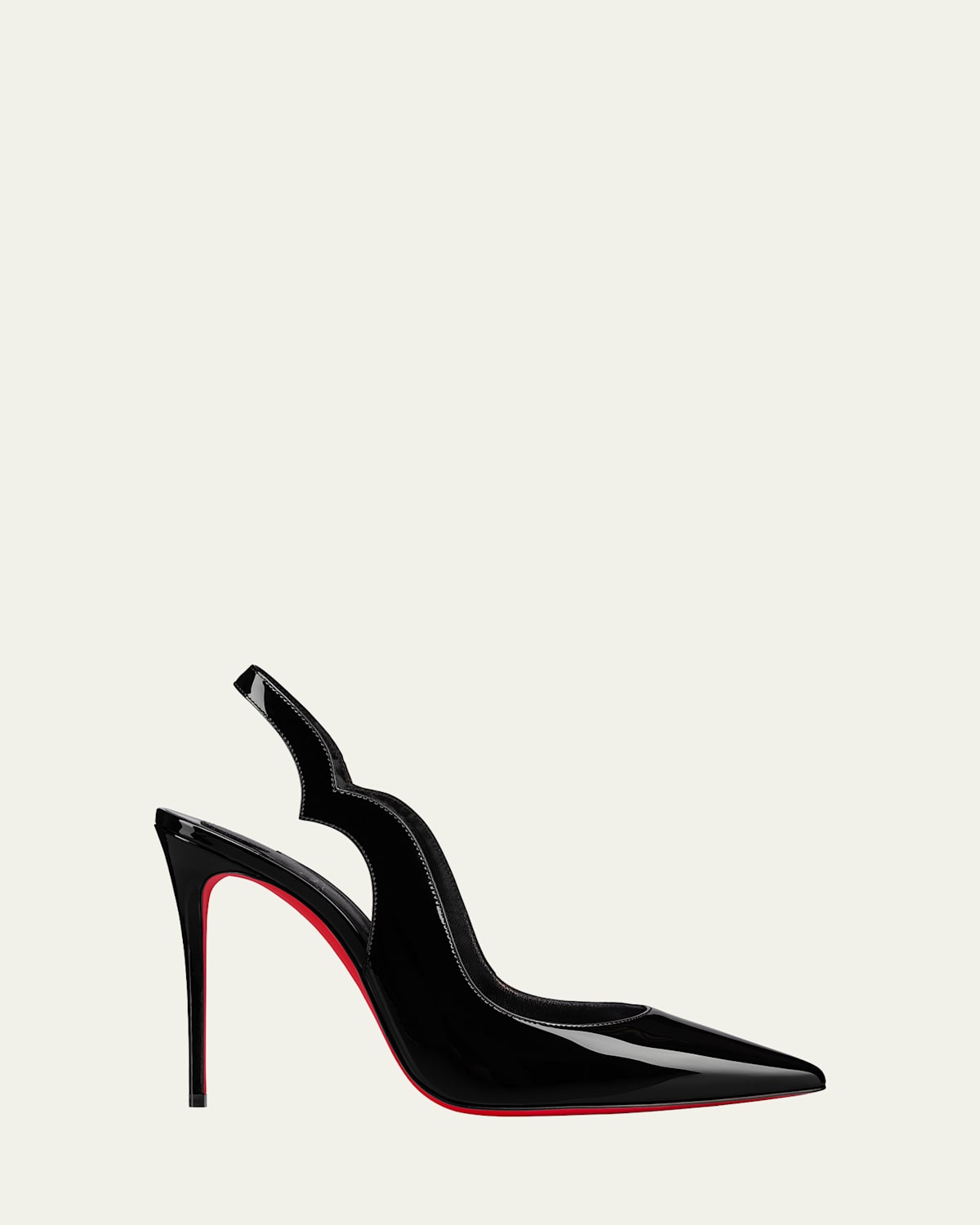 Christian Louboutin Hot Chick Patent Red Sole Slingback Pumps