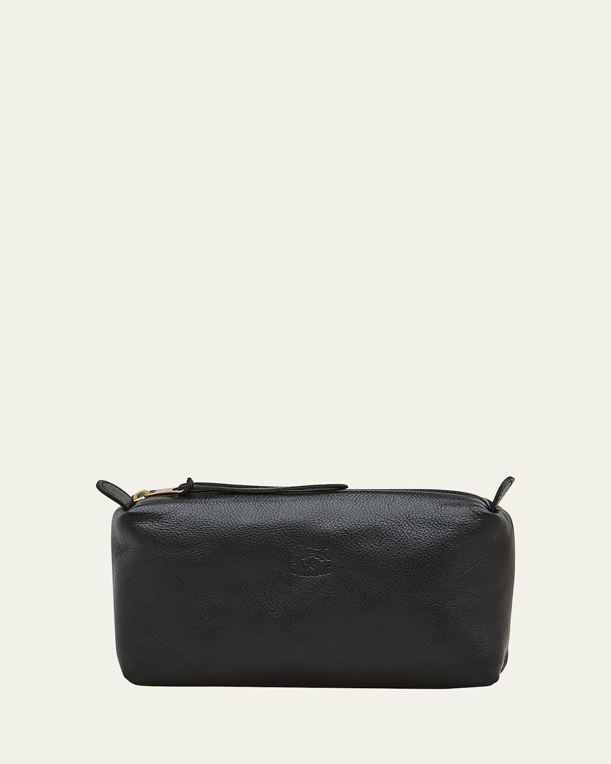 Classic Zip Leather Cosmetic Bag