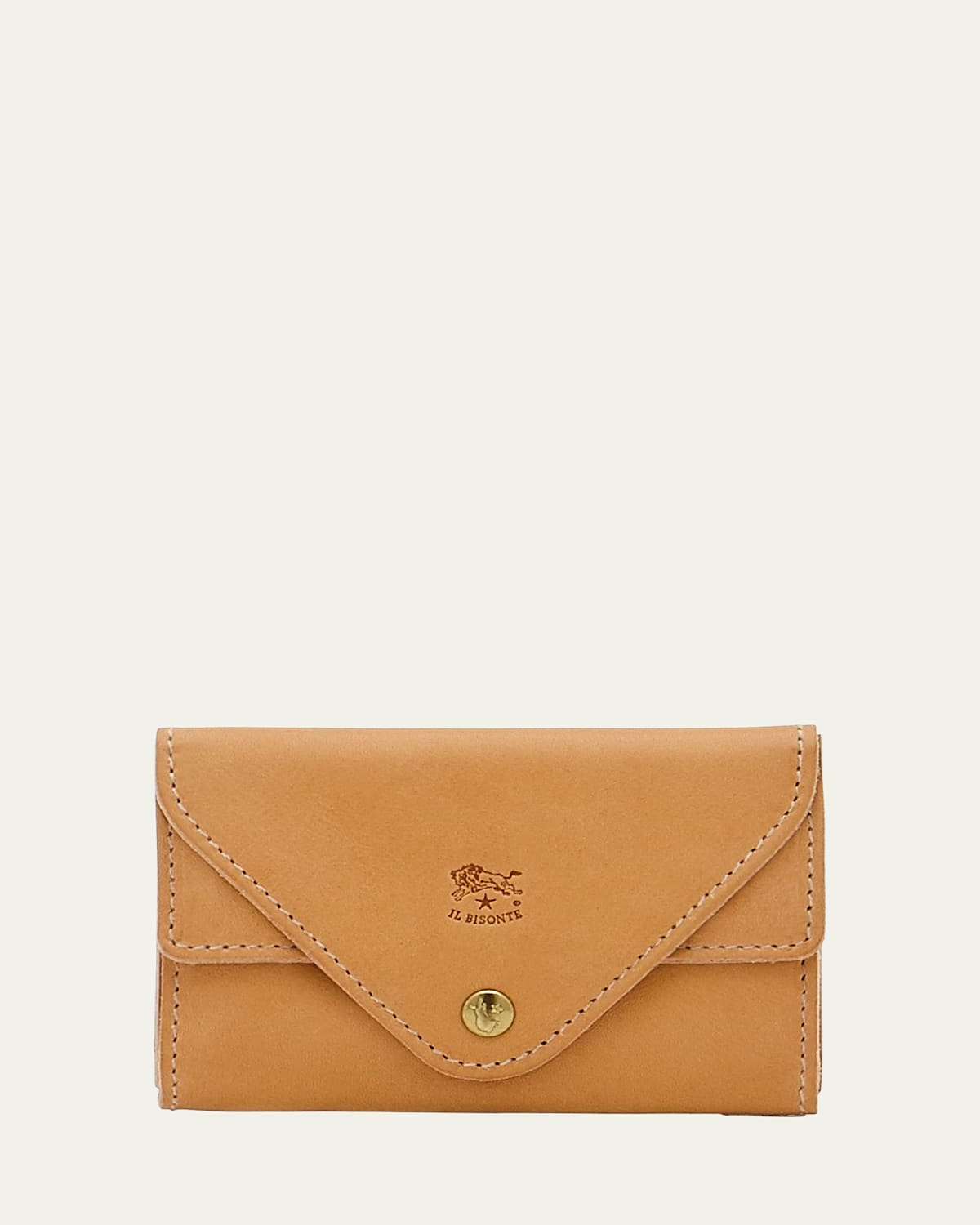 Il Bisonte Women's Classic Leather Keyring Card Holder In Natural