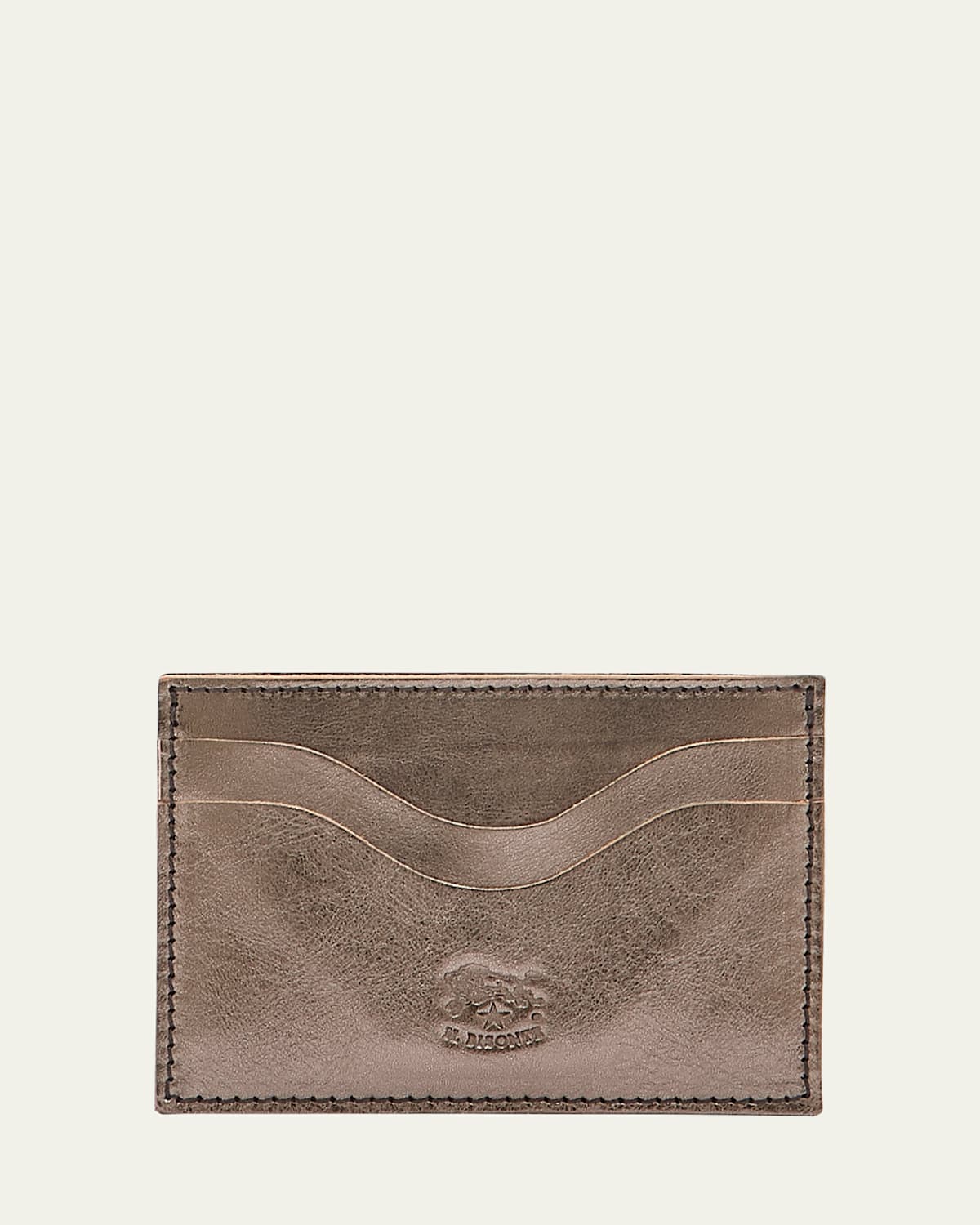 Salina Metallic Leather Card Case