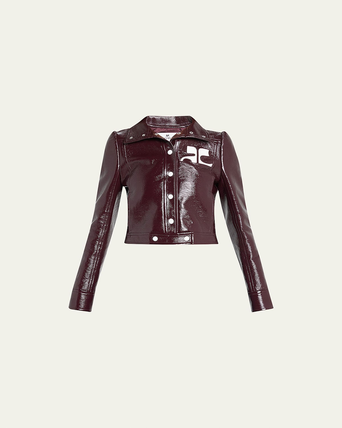 Textured Vinyl Crop Jacket