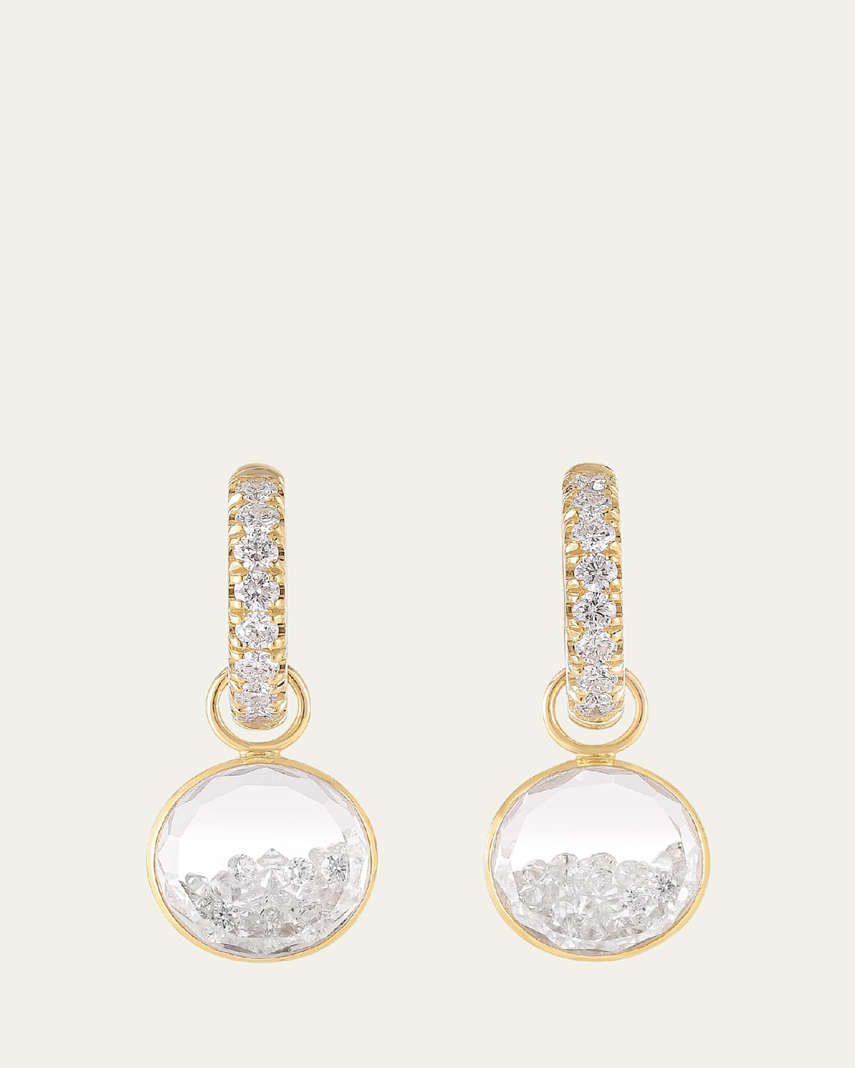 Gala Diamond Kaleidoscope Shaker Huggie Earrings