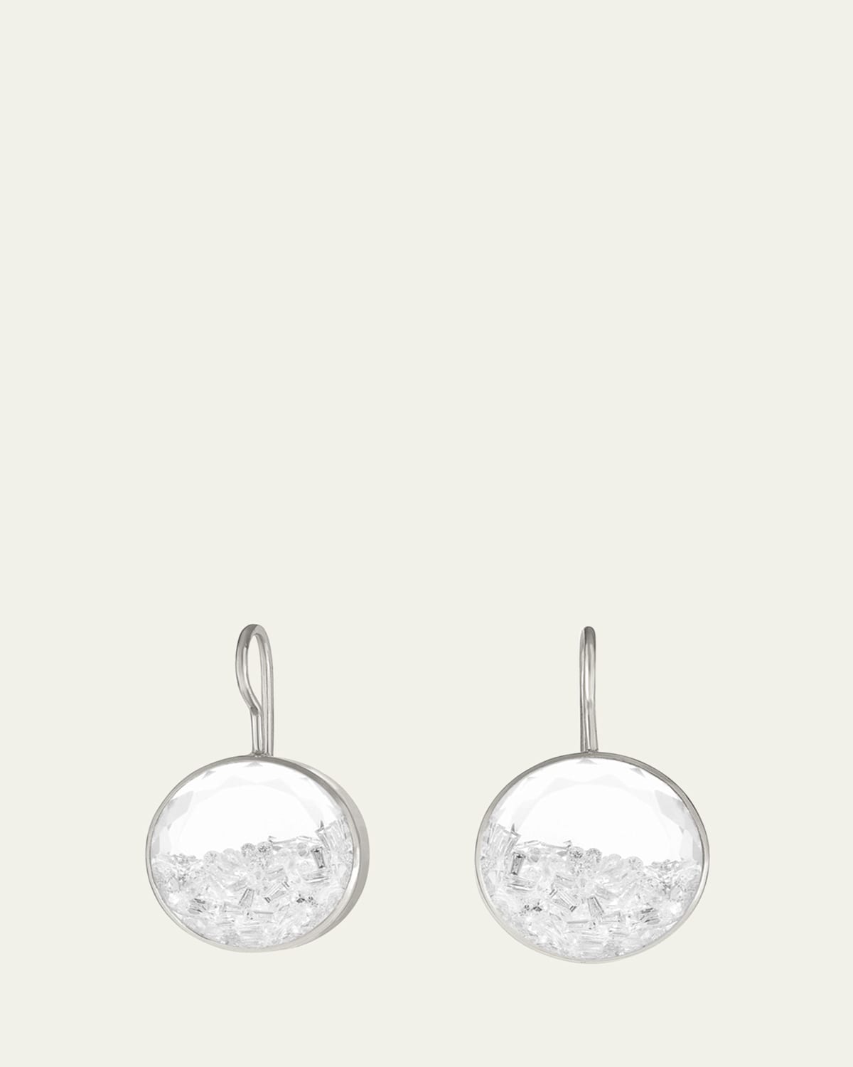18K White Gold Core 12 Kaleidoscope Shaker Earrings with Sapphire and Diamonds