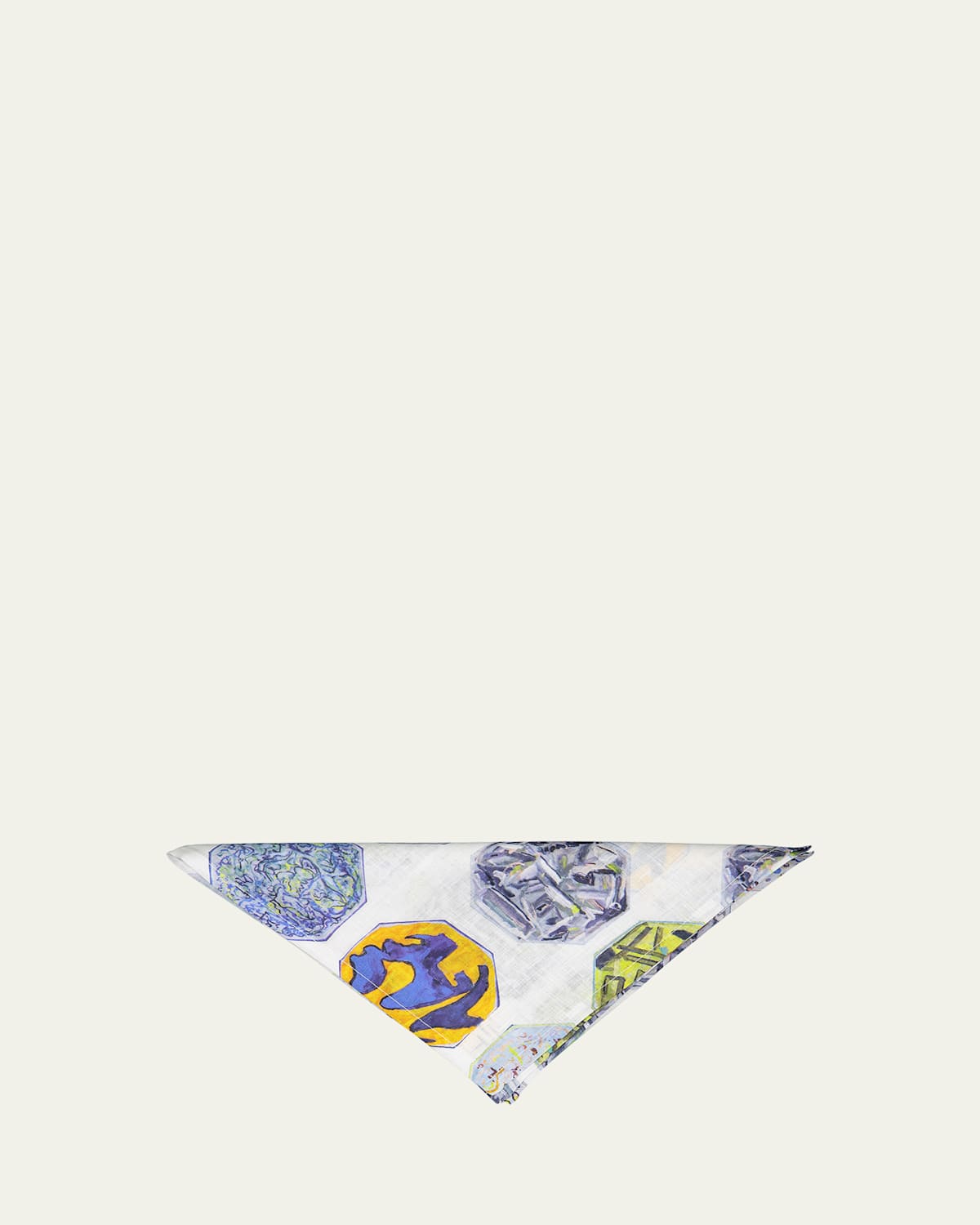 Luisa Longo Medallions Large Napkin, 20"sq In Multi