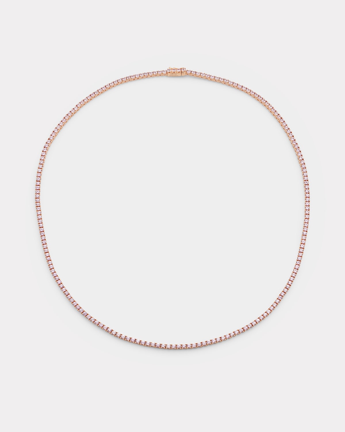 Hepburn 18k Rose Gold Choker Necklace with Pink Sapphire