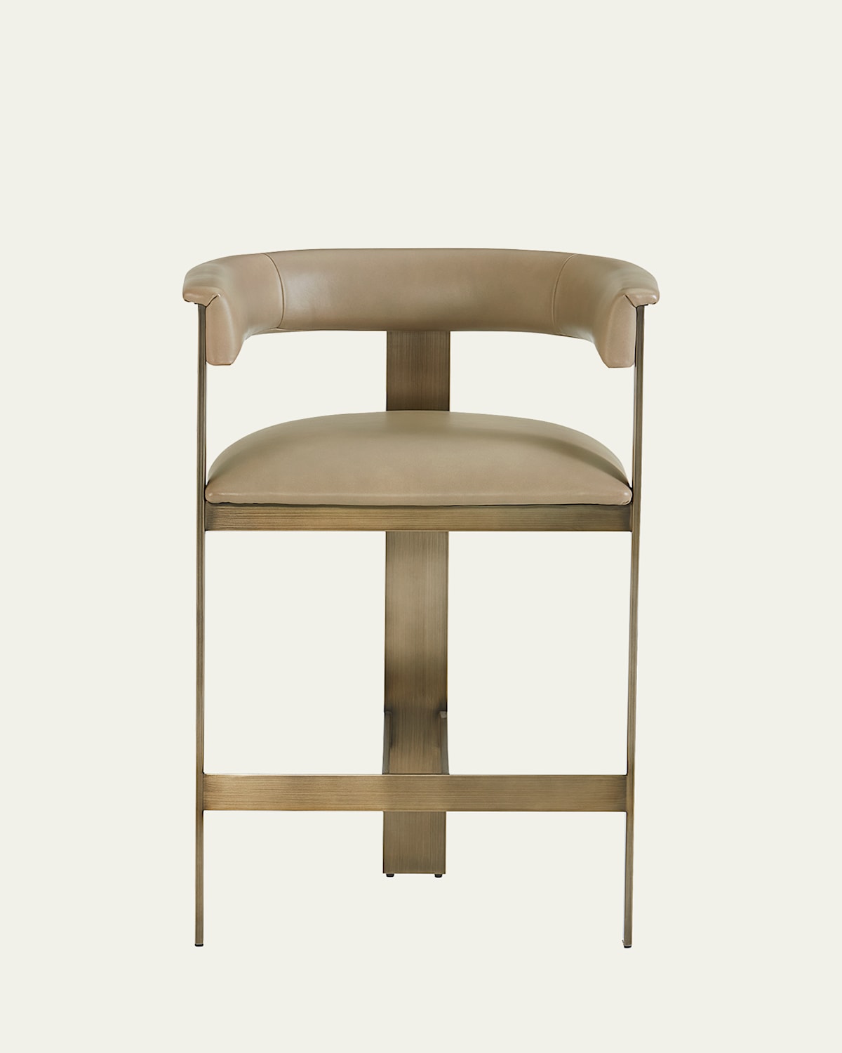 Interlude Home Darcy 27" Counter Stool In Taupe, Graphite