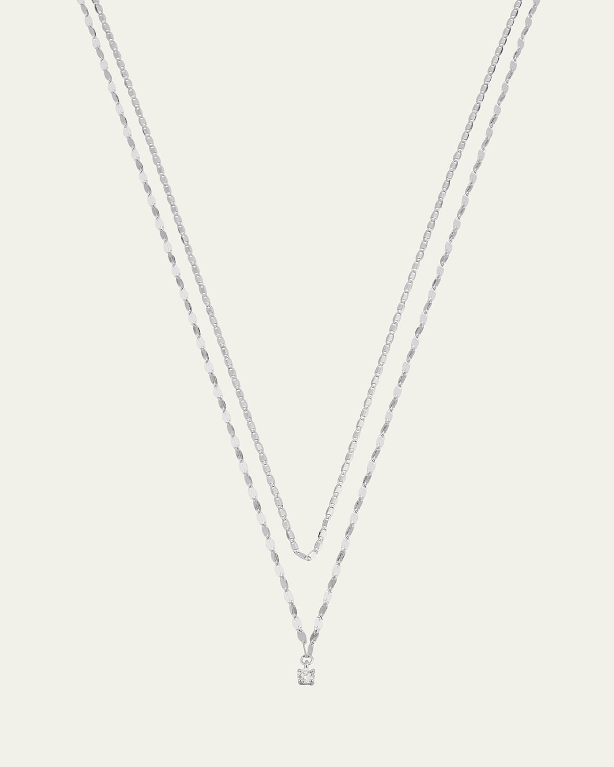 Solo Double-Strand Necklace with Diamond