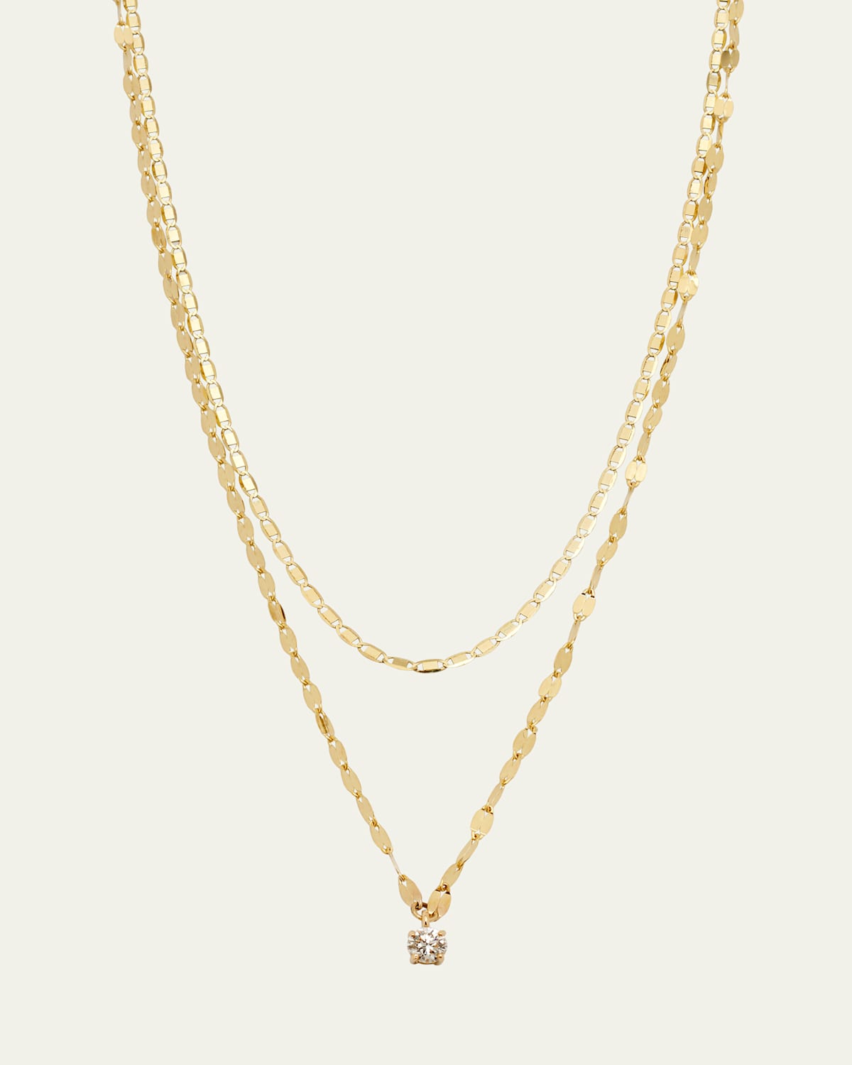 Solo Double-Strand Necklace with Diamond