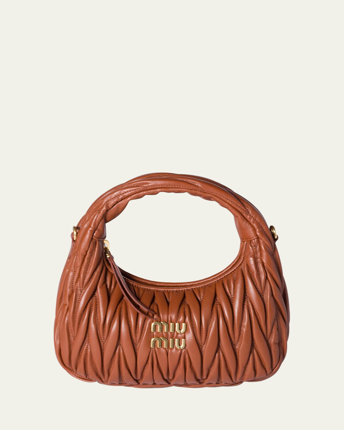 Matelasse Quilted Top Handle Hobo Bag
