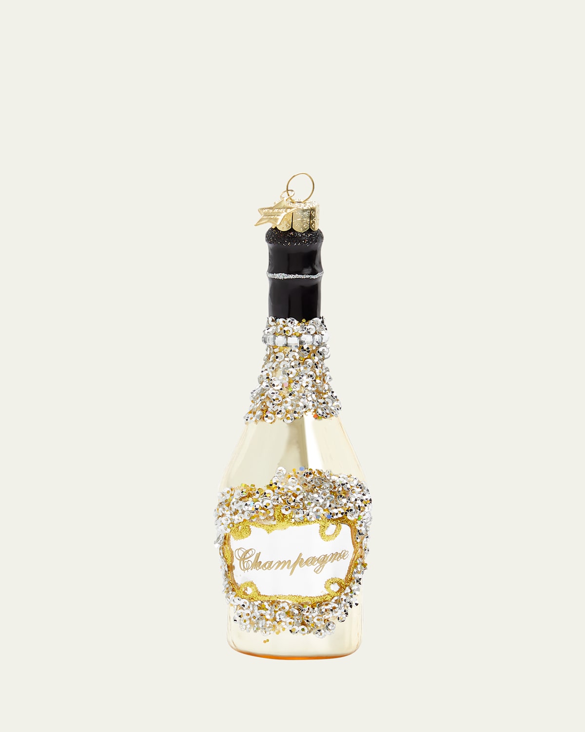 Vondels Golden Champagne Christmas Ornament In Multi