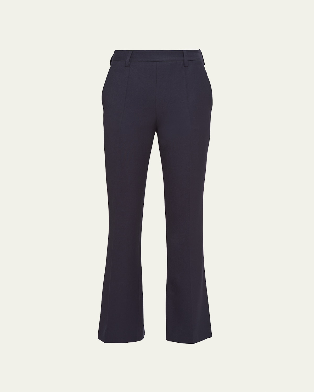 Shop Prada Gabardine Flared Ankle Trousers In Bleu