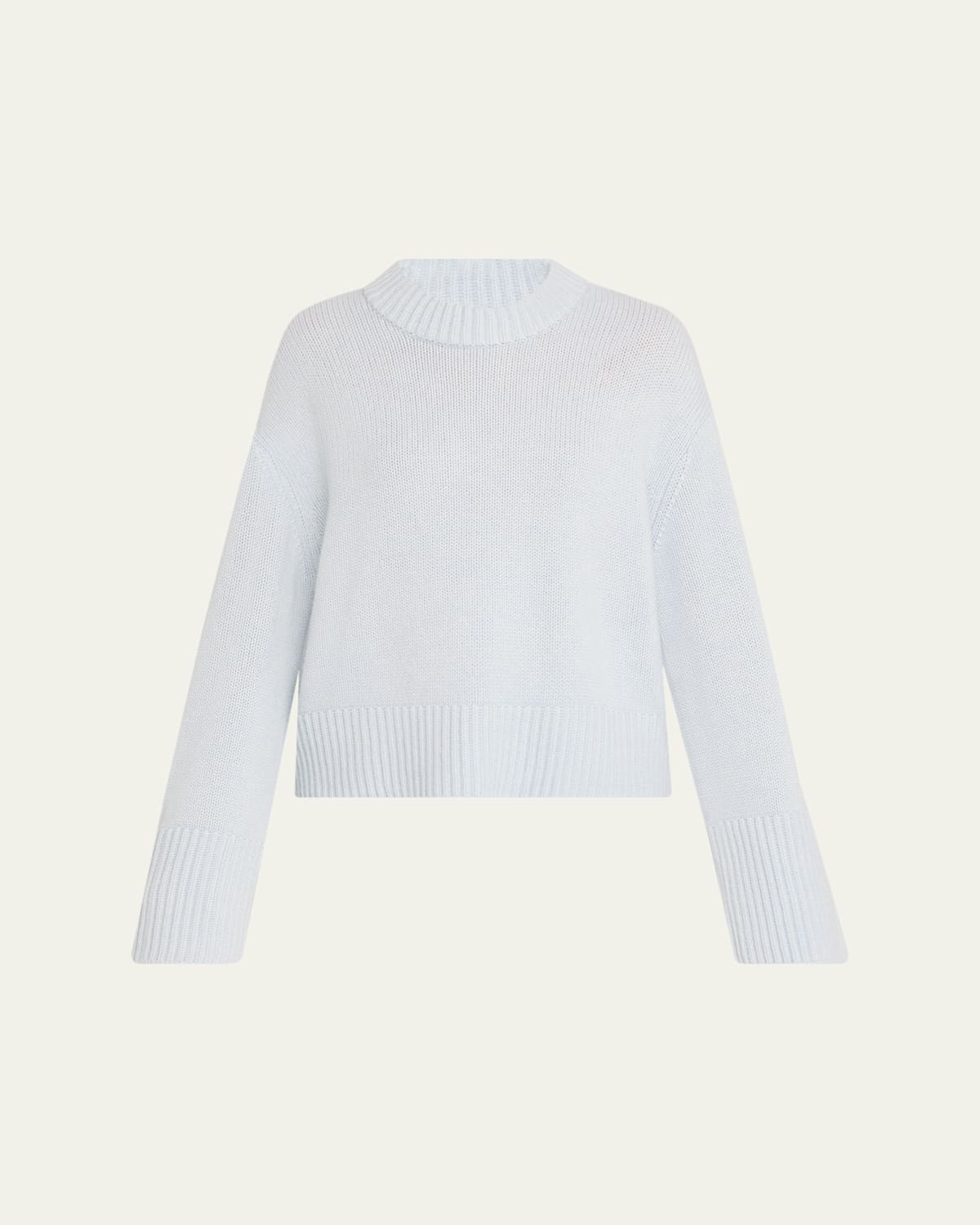 Lisa Yang Sony Cashmere Drop-shoulder Crewneck Sweater In White