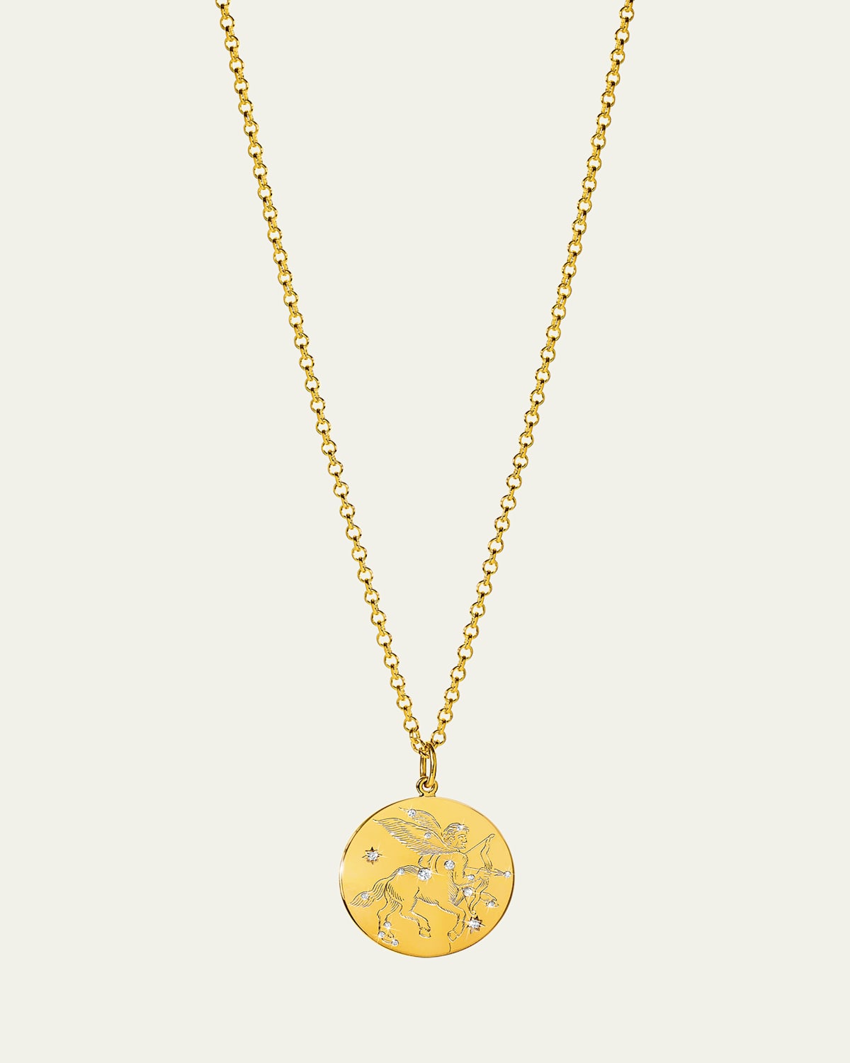 Zodiac Pendant Necklace, Sagittarius