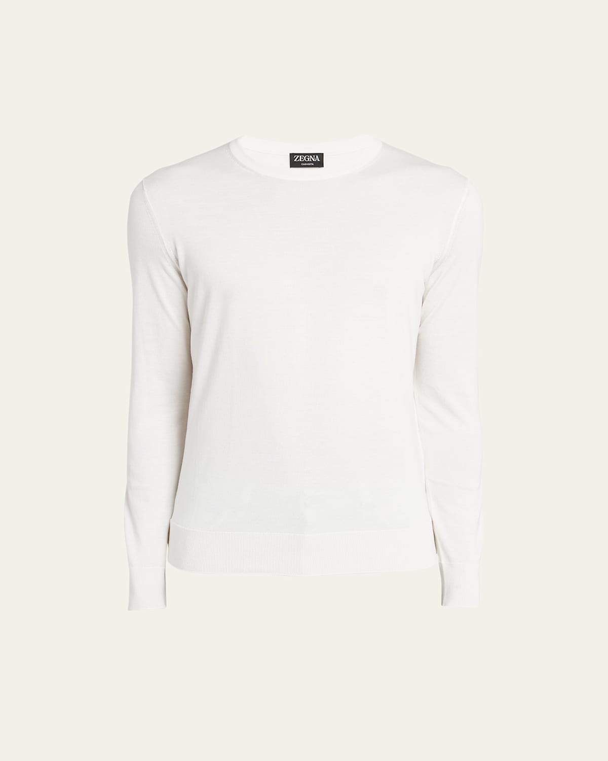 Shop Zegna Men's Cashmere Crewneck Sweater In White