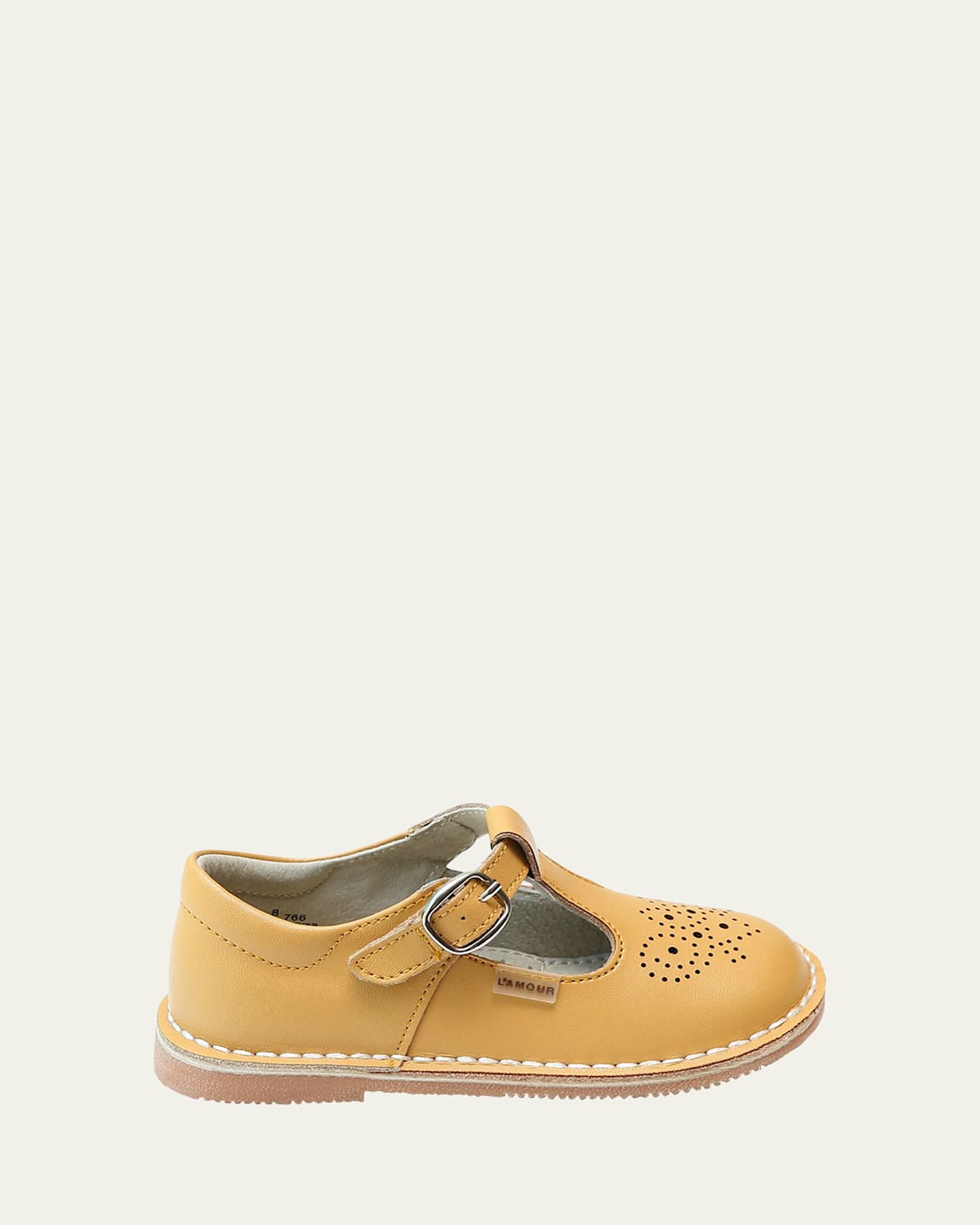Shop L'amour Shoes Girl's Ollie T-strap Mary Jane Shoes, Baby/toddlers/kids In Mustard
