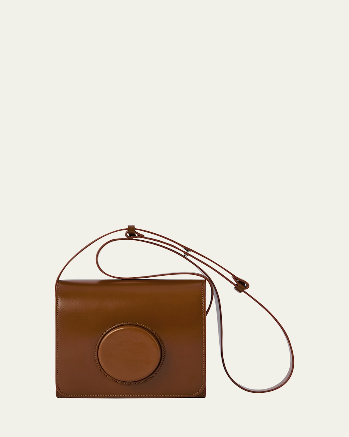Flap Leather Camera Crossbody Bag