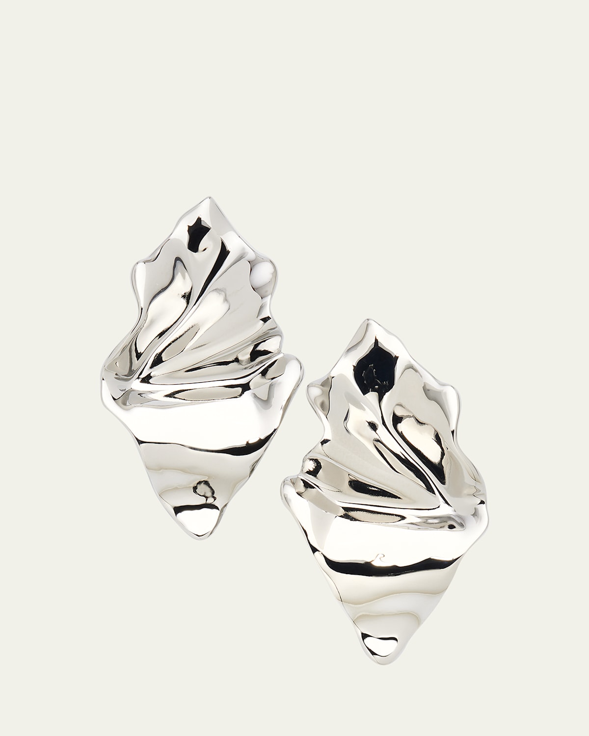 Crumpled Gold Small Post Earrings