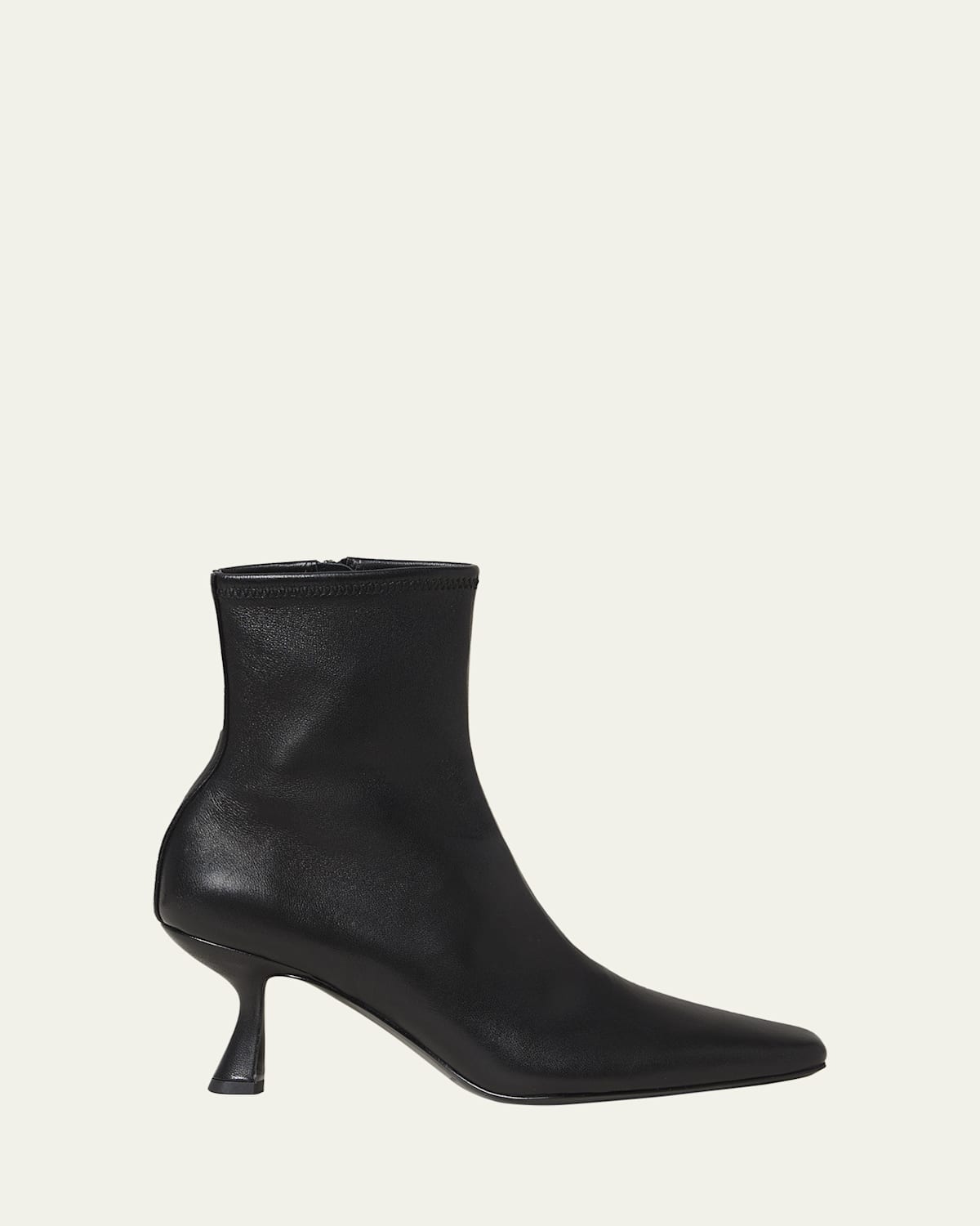 Lambskin Kitten-Heel Booties
