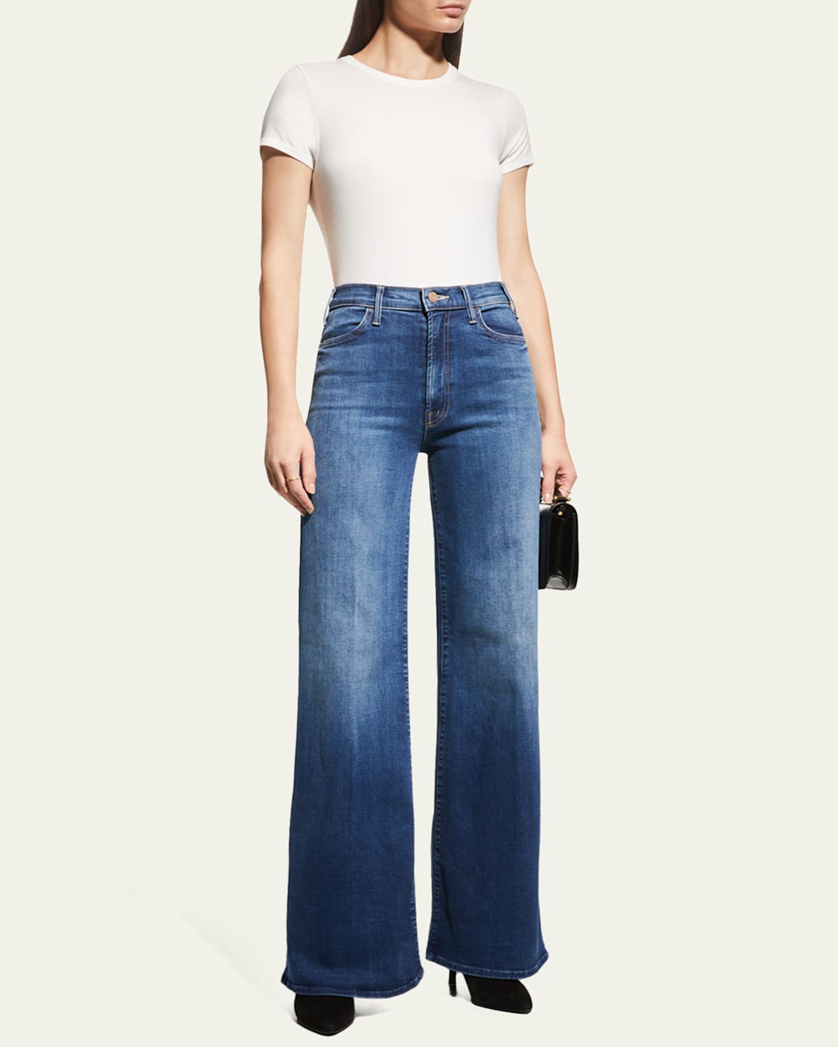 Rag & Bone Luca Slim Short-sleeve Baby Tee In Blue