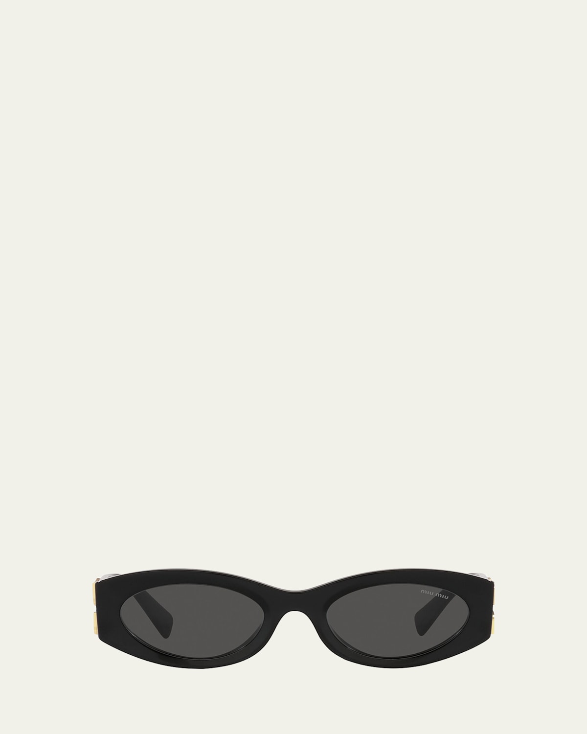 Miu Miu Eyewear Oval Frame Sunglasses In Grey
