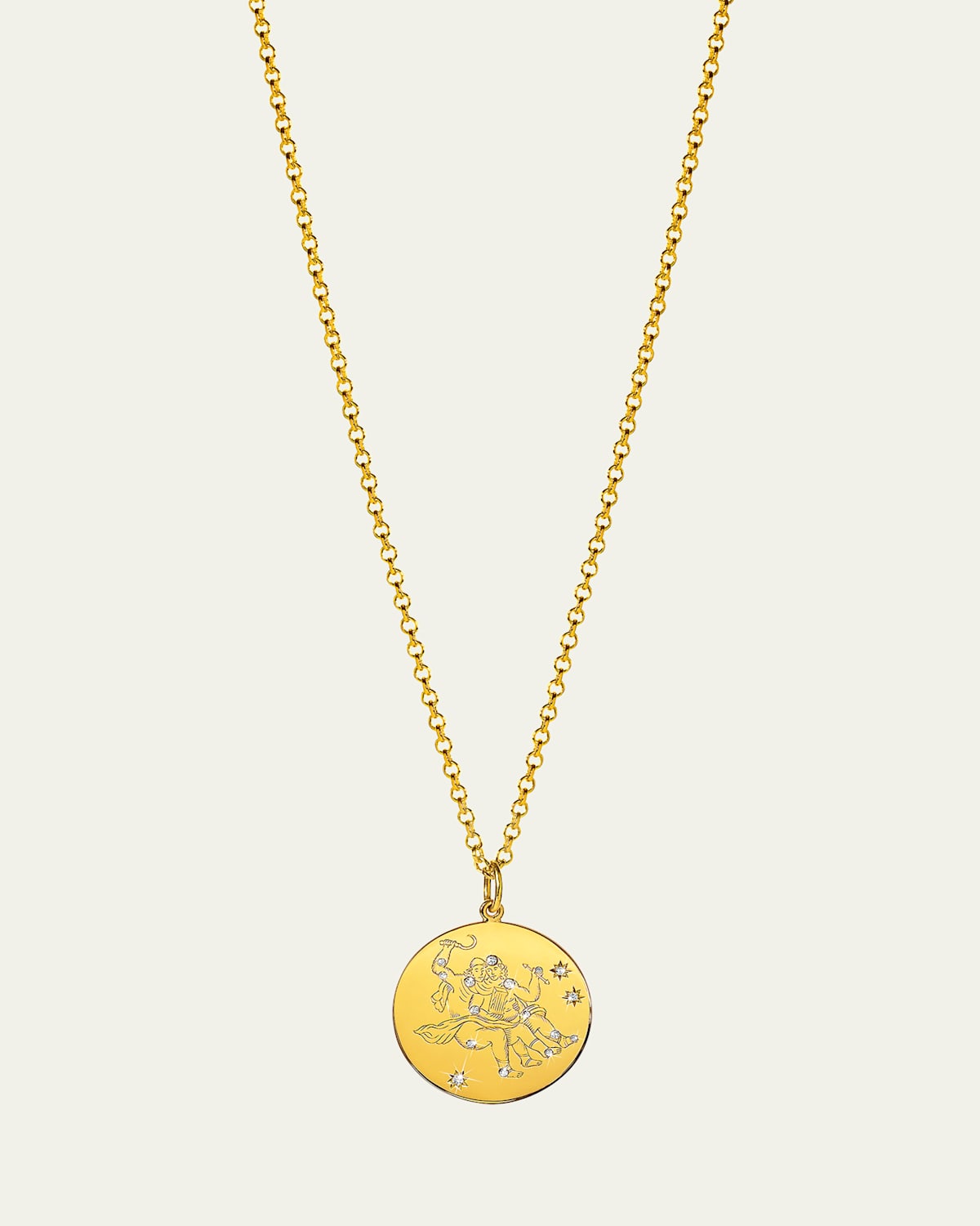 Zodiac Pendant Necklace, Gemini