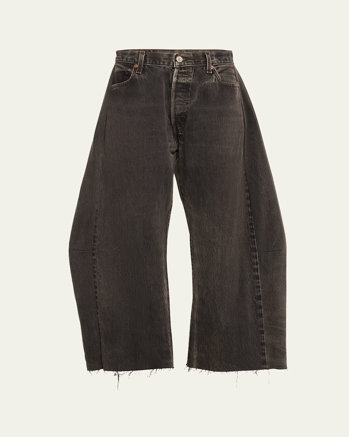 Lasso Rework Cropped Wide-Leg Jeans