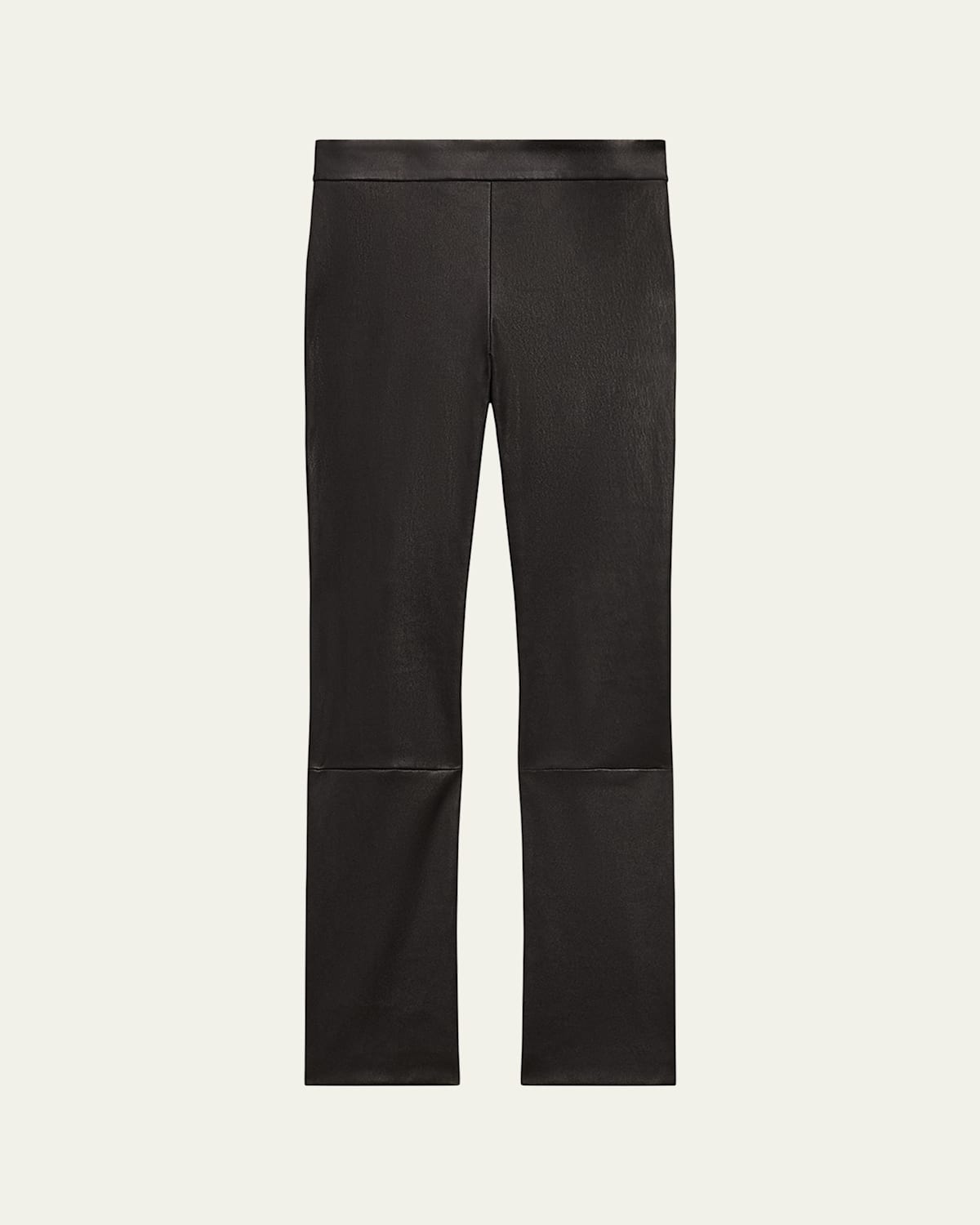 Theory Urban Leather Slim Kick Pants In Hickory