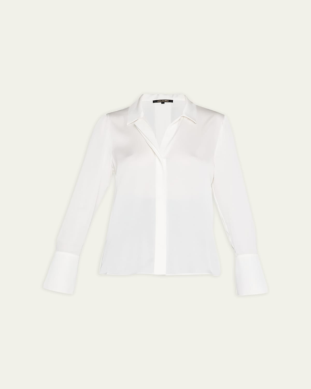 Kobi Halperin Liv Split-cuff Stretch Silk Blouse In White