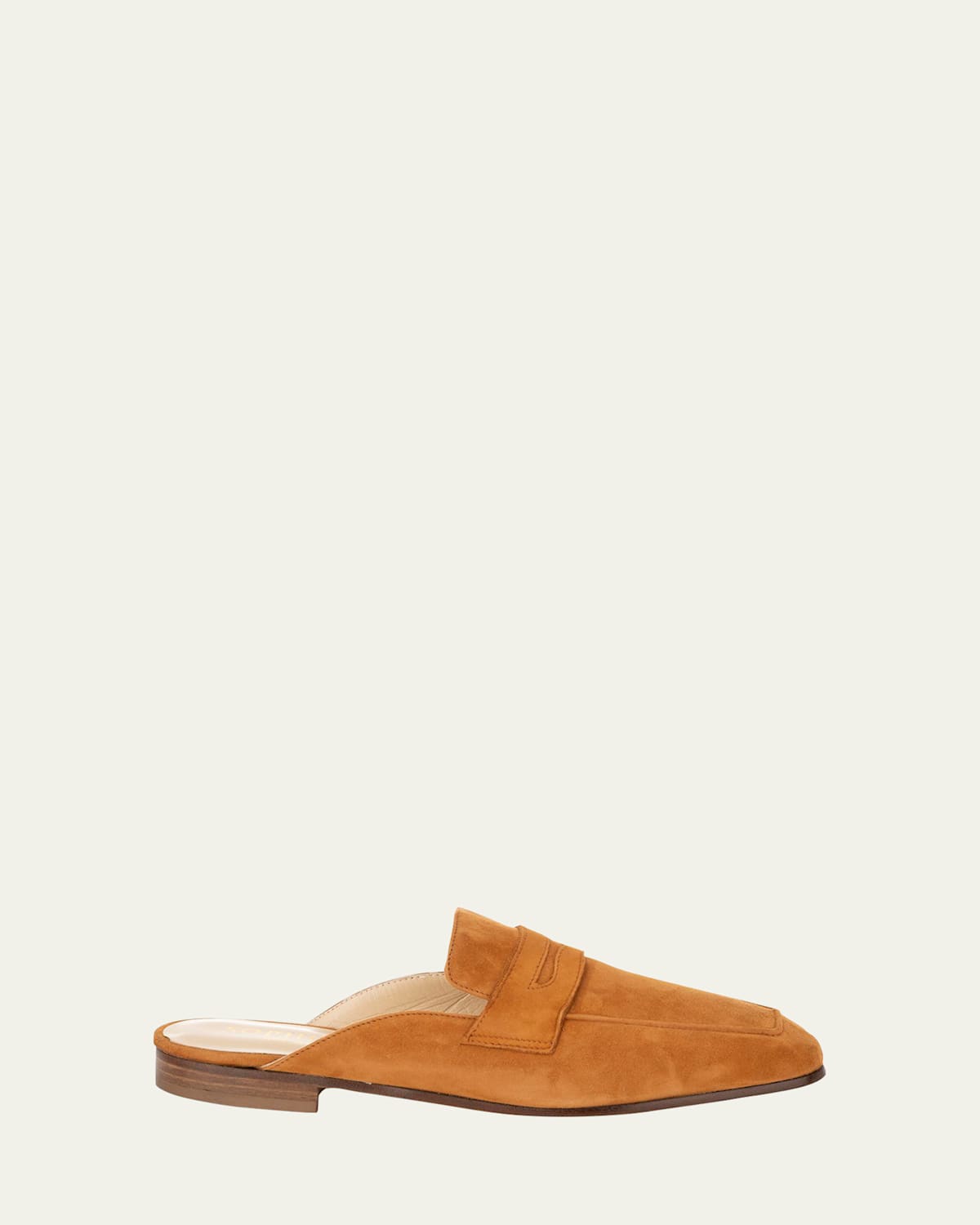 Riviera Suede Penny Loafer Mules