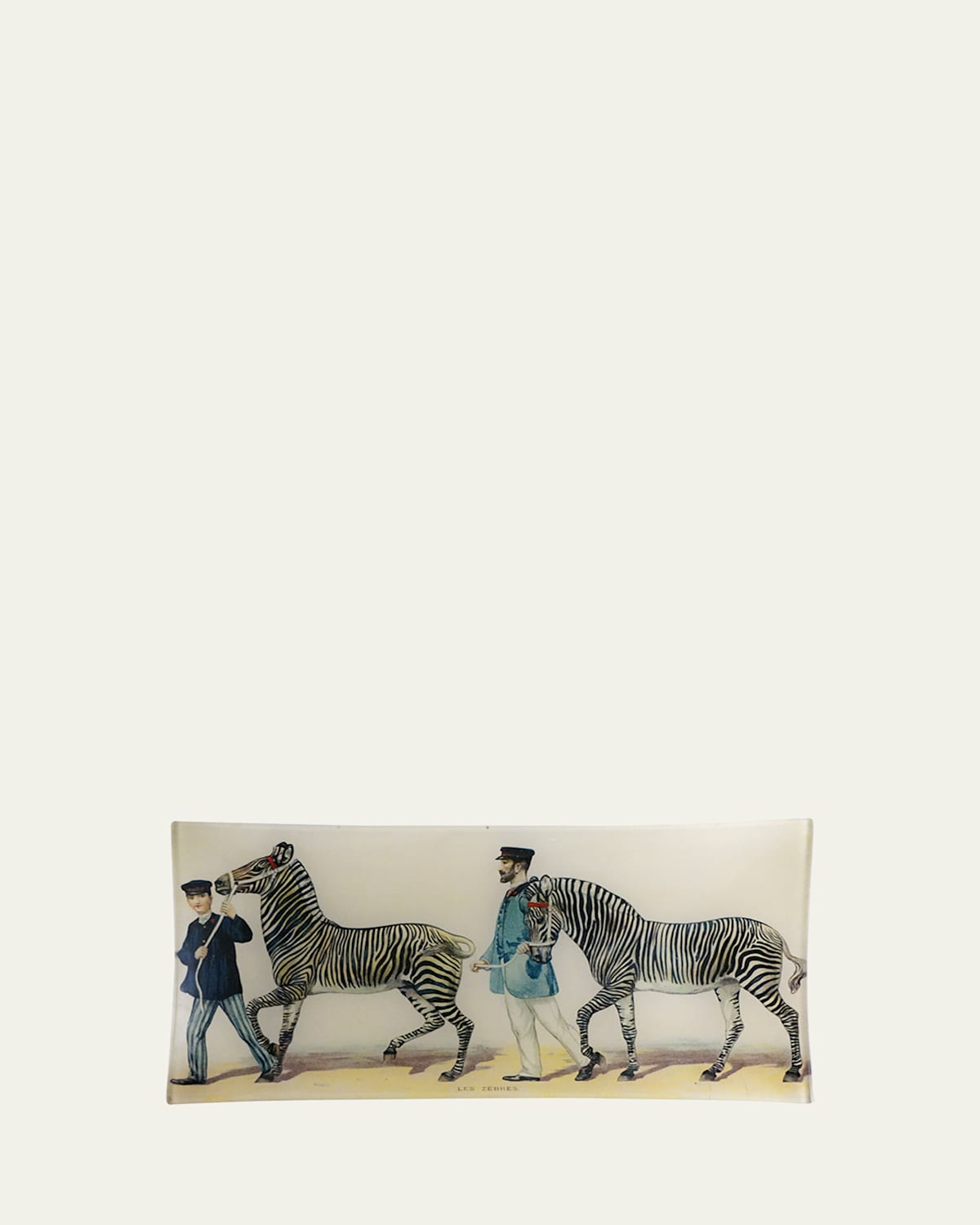 John Derian Caravan Les Zebras Pencil Tray In Multi