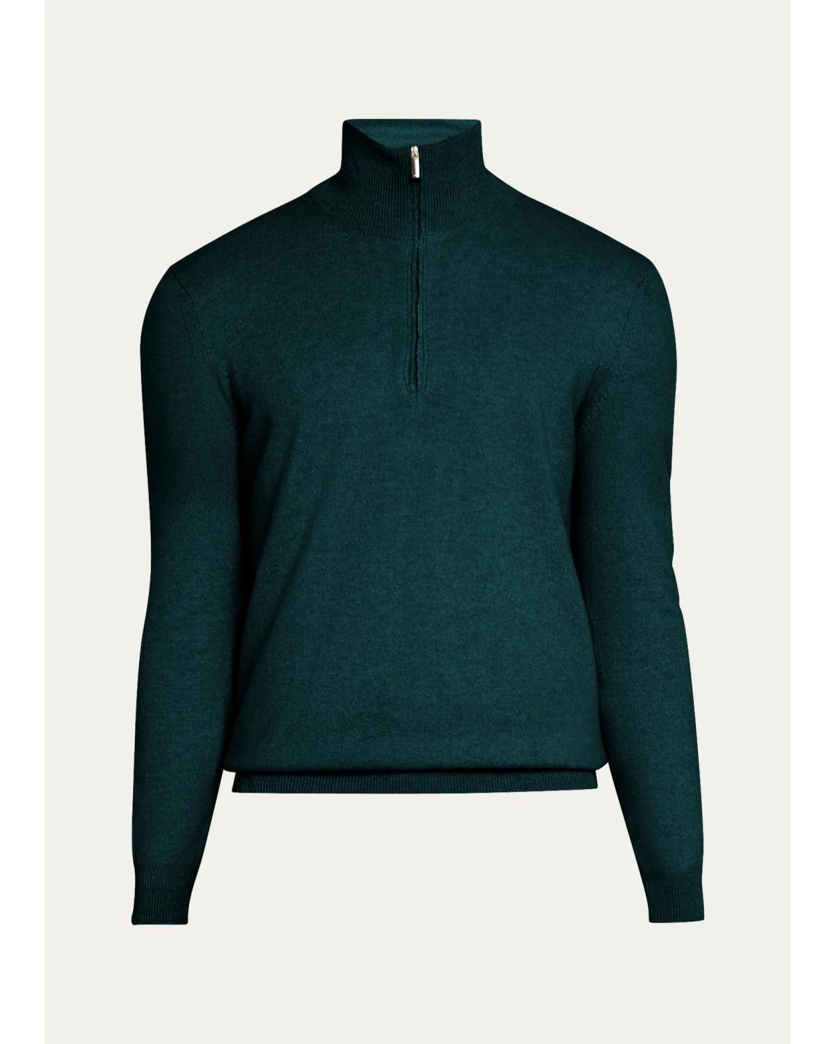 Men'S Cashmere Half-Zip Sweater