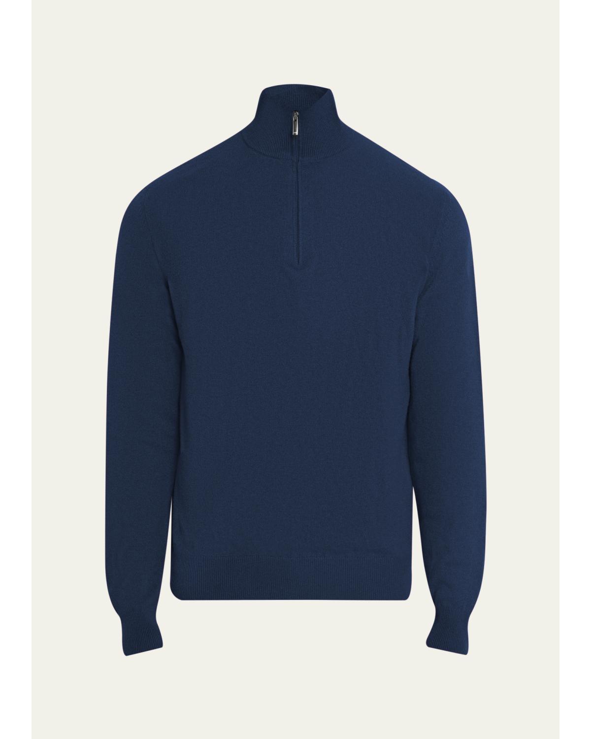 Men'S Cashmere Half-Zip Sweater